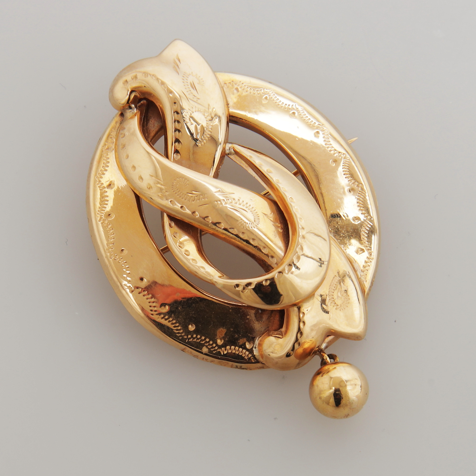 BROSCH, guld 18k, vikt 4,83 gram.