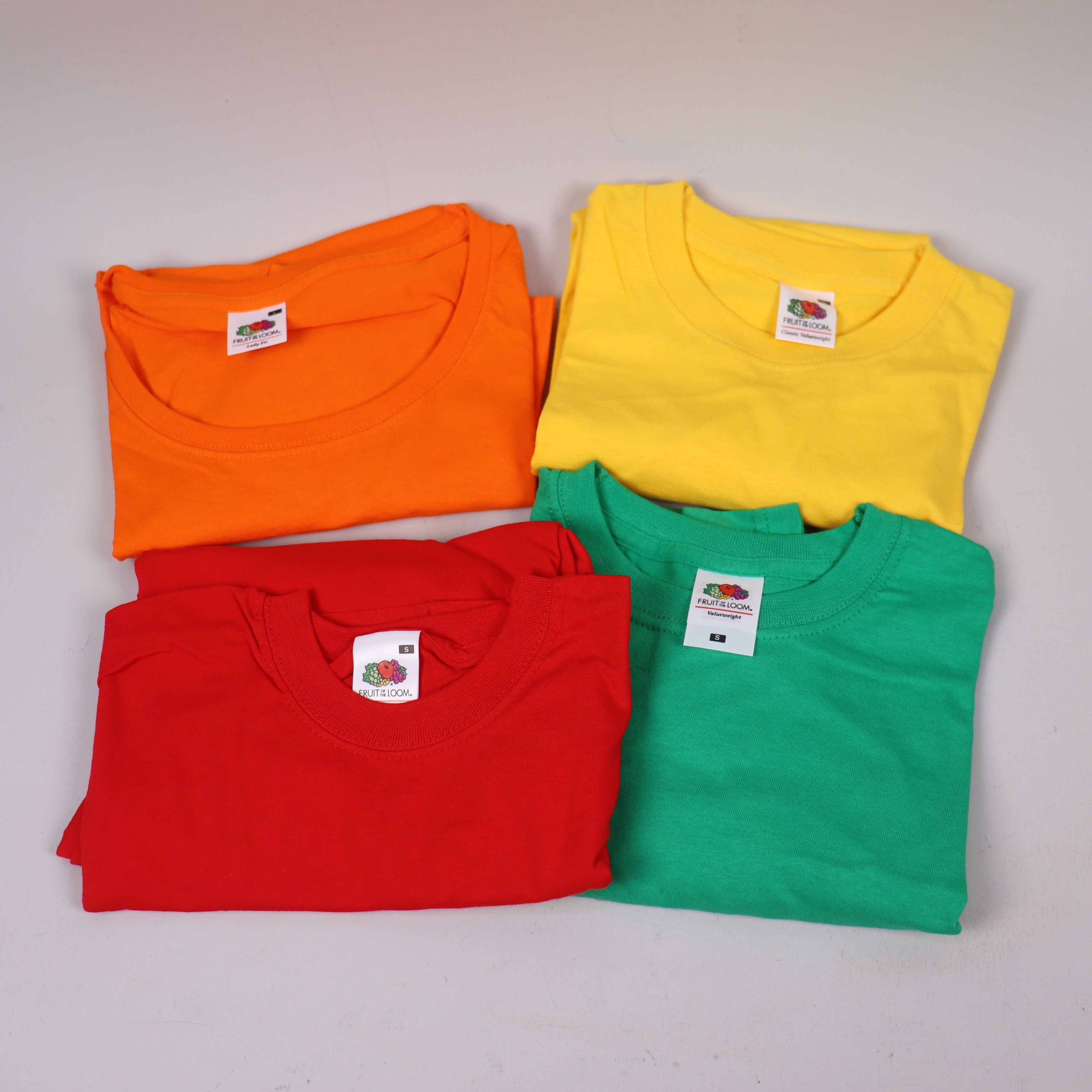 T-SHIRTS, 165 st, Fruit of the loom, diverse.