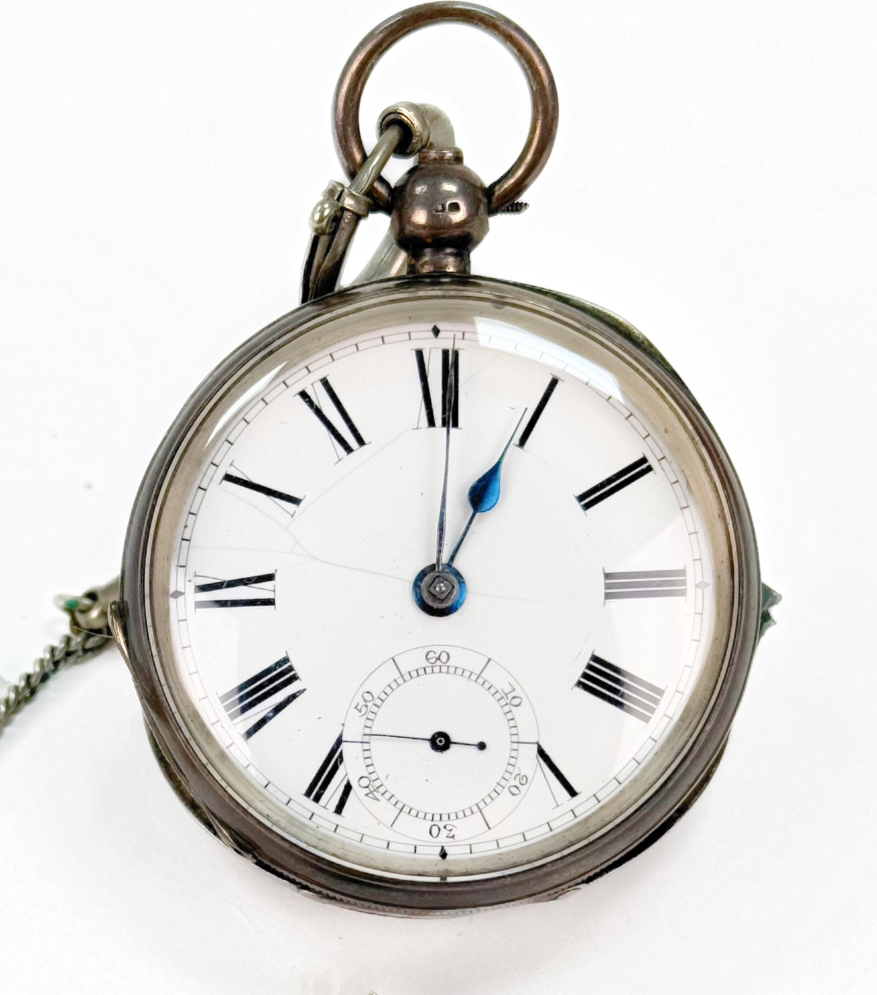 FICKUR - Silver, 1800-talets senare del, Boett i sterlingsilver, nyckeldragare.