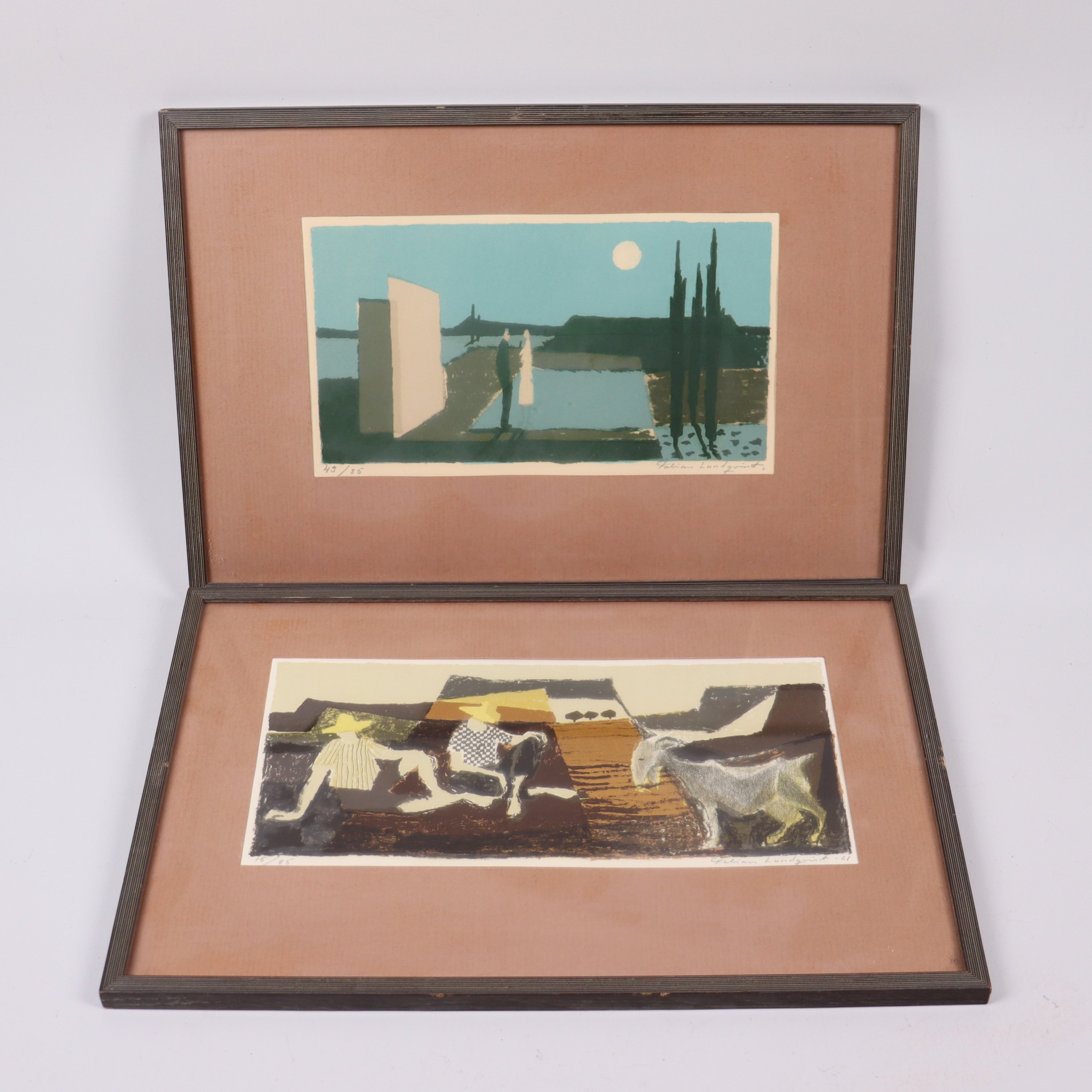 FABIAN LUNDQVIST. litografier, 2 st.