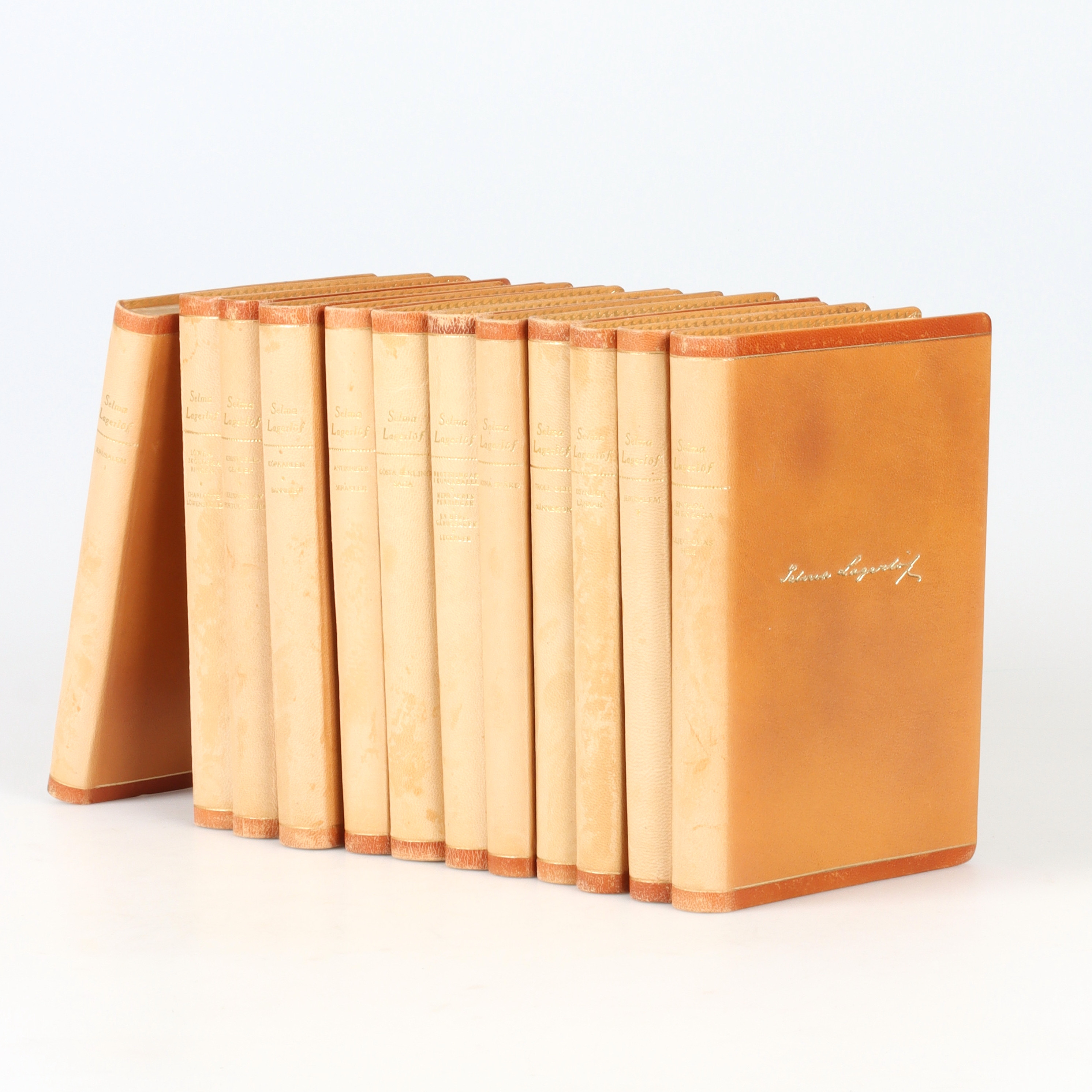 SELMA LAGERLÖF. Böcker, 12 st, "Skrifter", Albert Bonniers förlag, 1950.