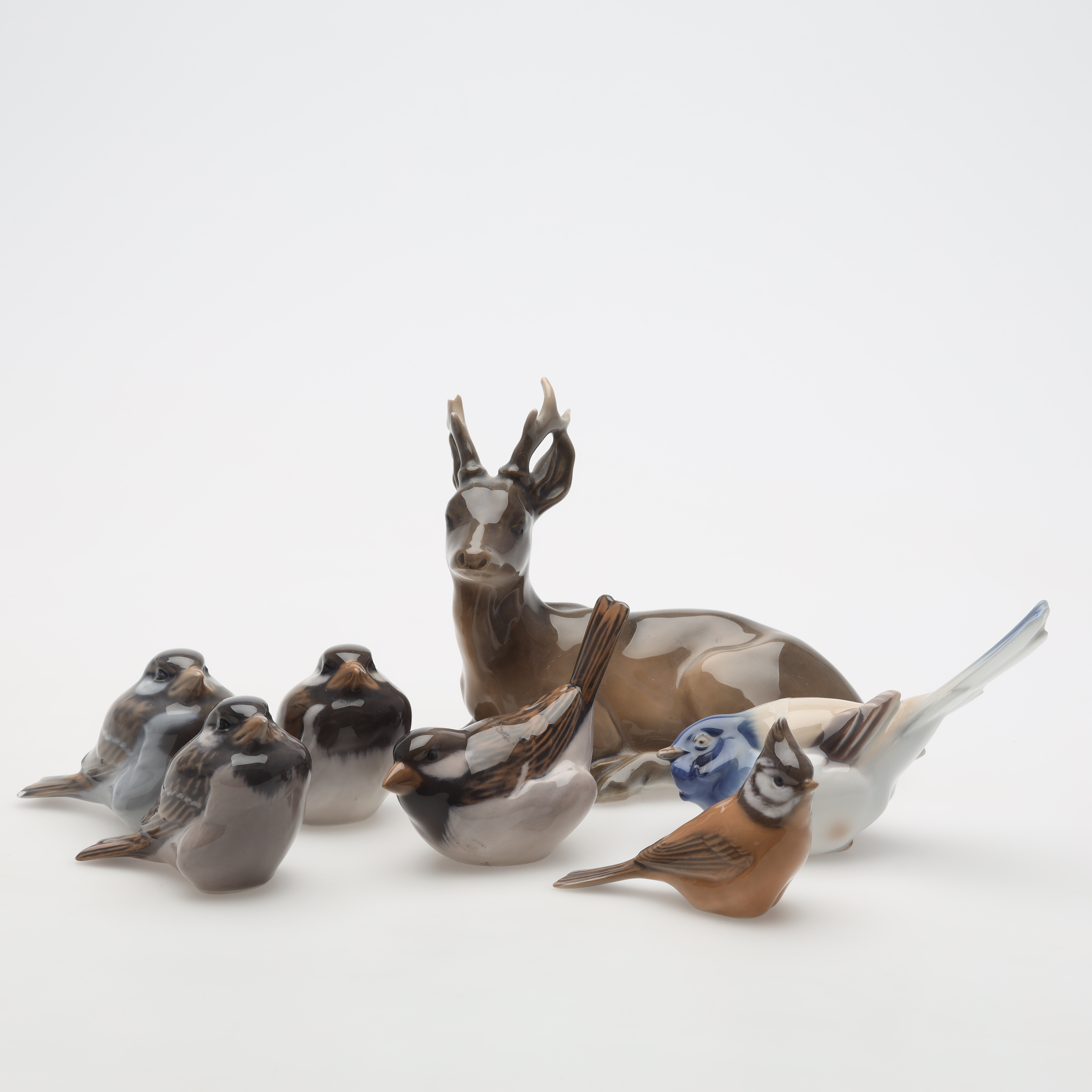 FIGURINER, 7 stycken, porslin, Royal Copenhagen.