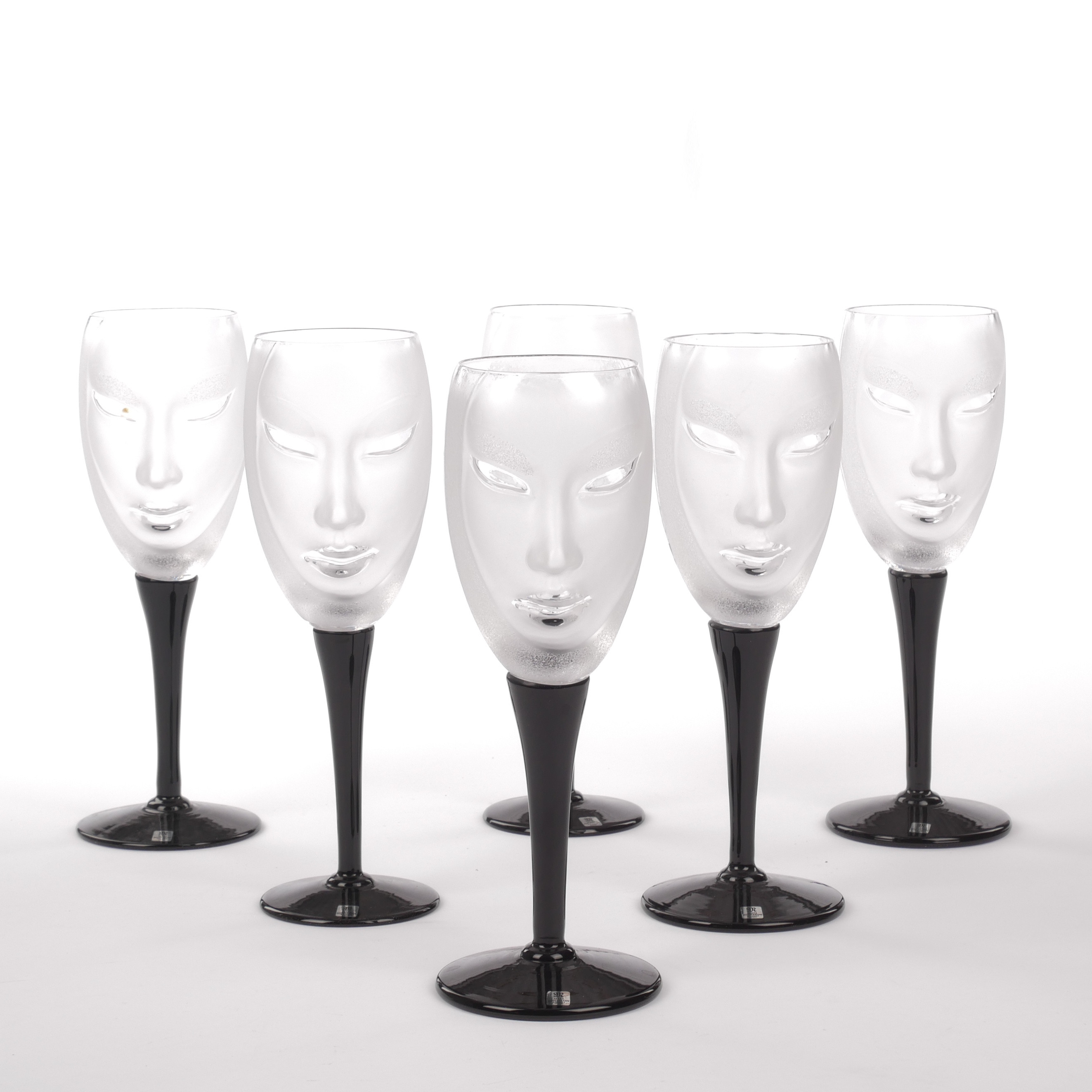 MATS JONASSON. Vinglas, 6 st, "Electra", Målerås.