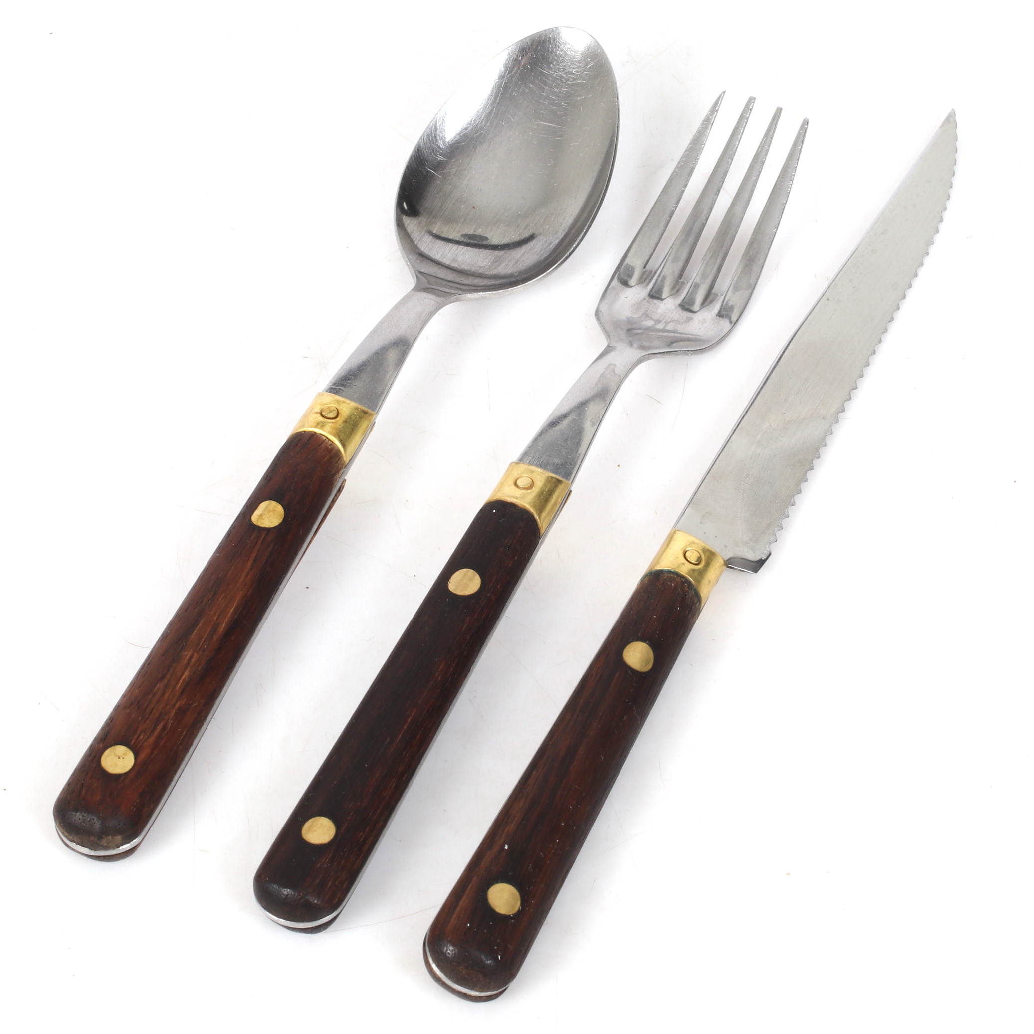 GRILLBESTICK, 18 st, trä, metall. 1900-tal.