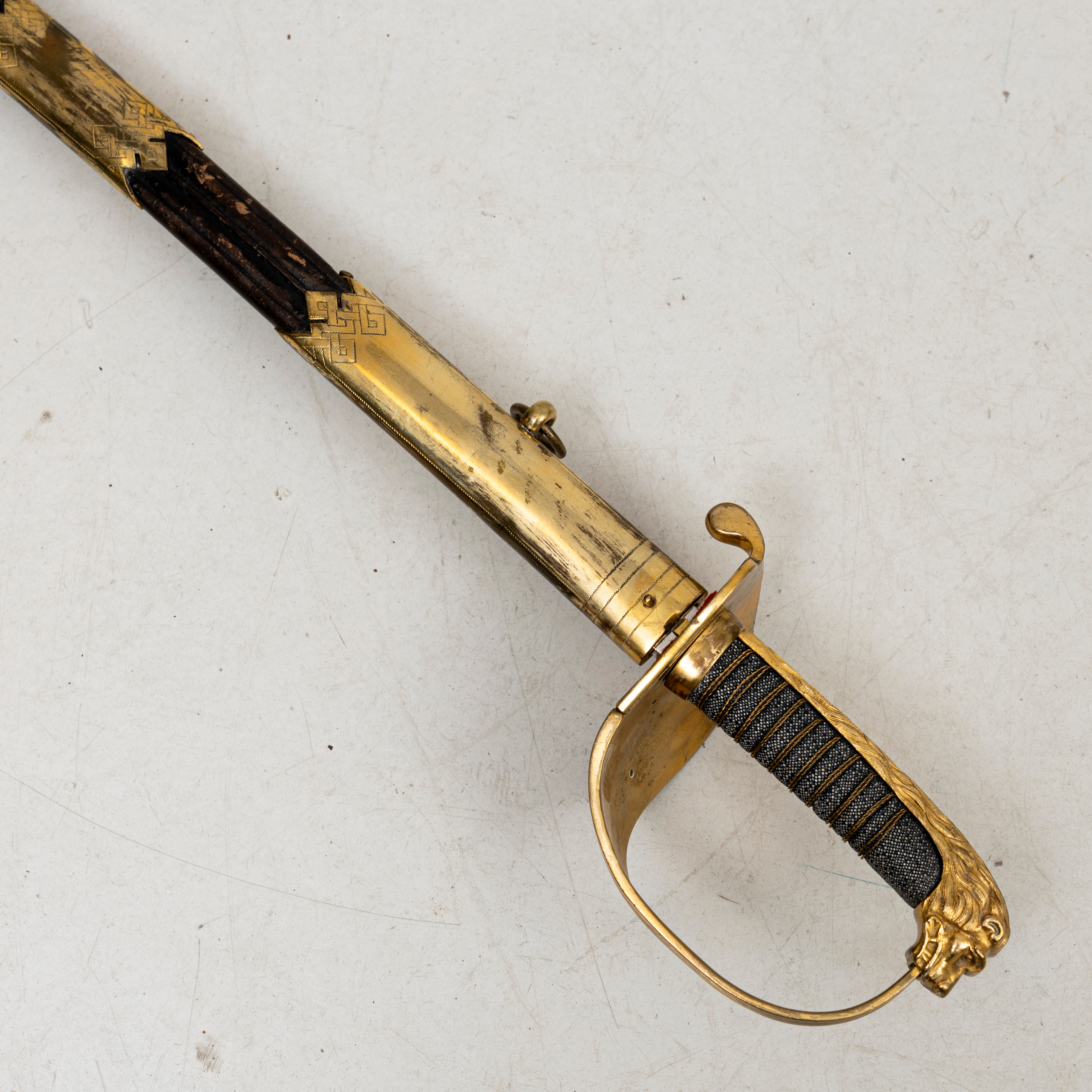 SABEL för sjöofficer, svensk, m/1878-1915, med balja.