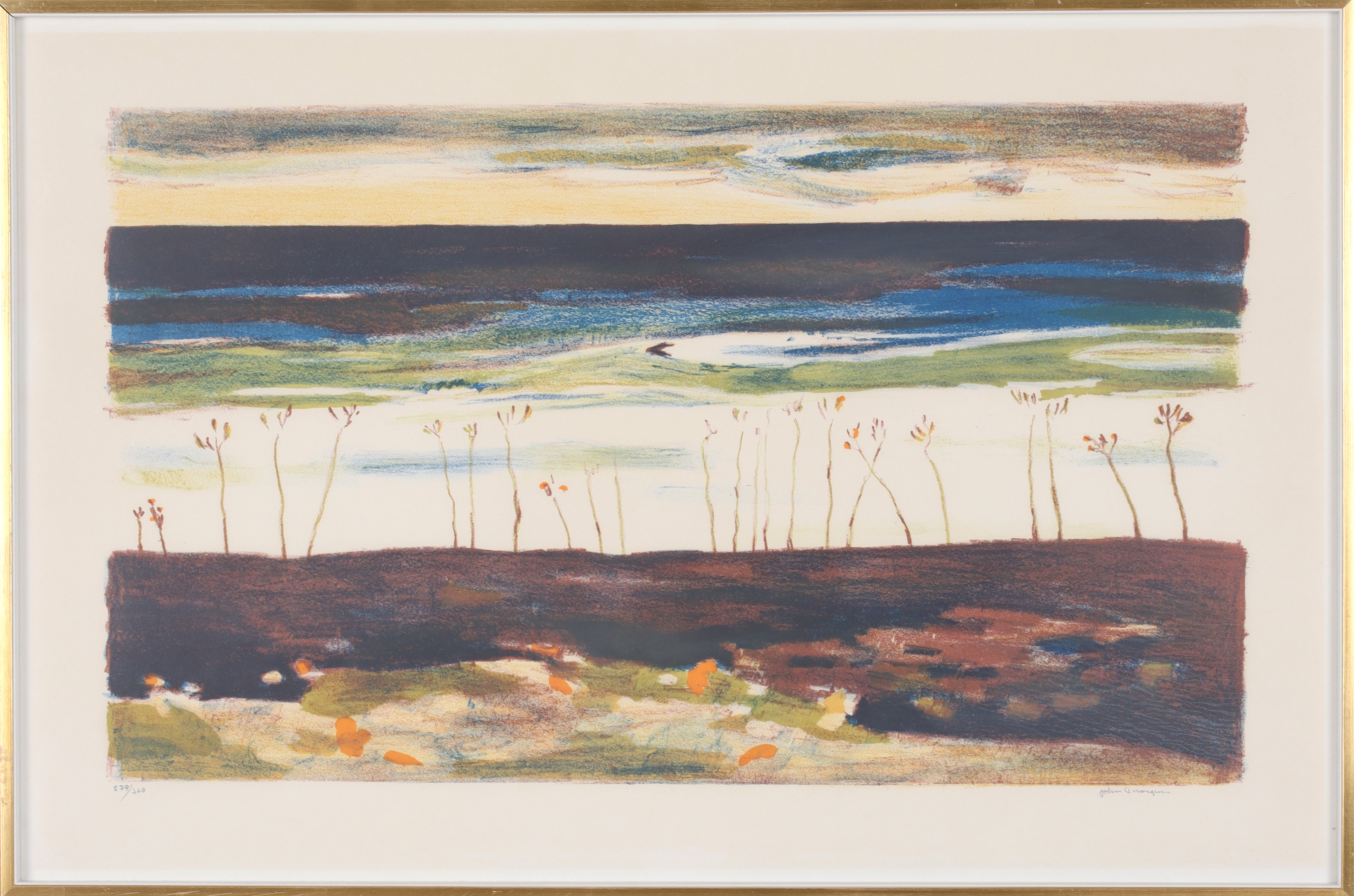 JOHN THORNGREN. Landskap, färglitografi, signerad och numrerad 279/360.