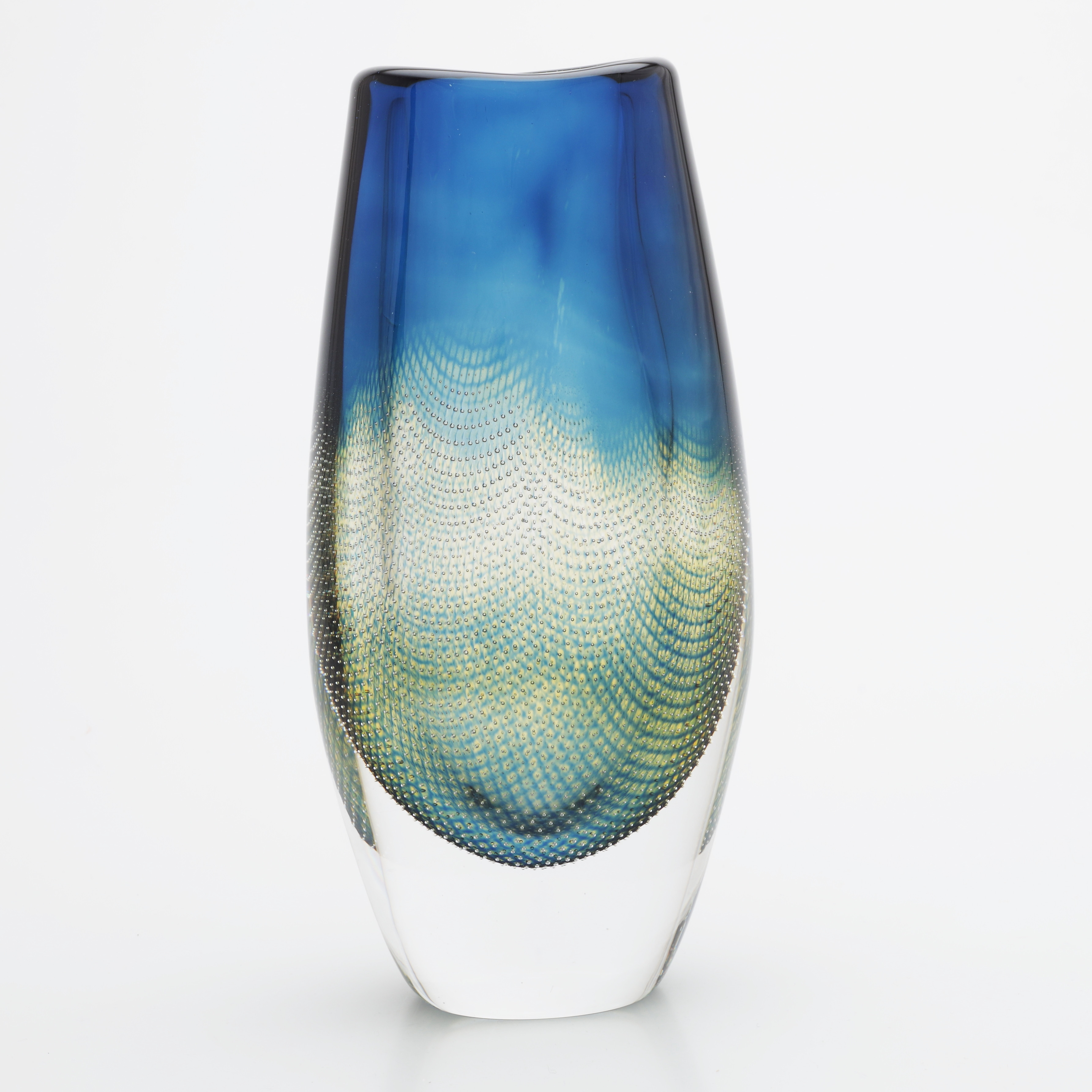 SVEN PALMQVIST. Vas, "Kraka", Orrefors, signerad.