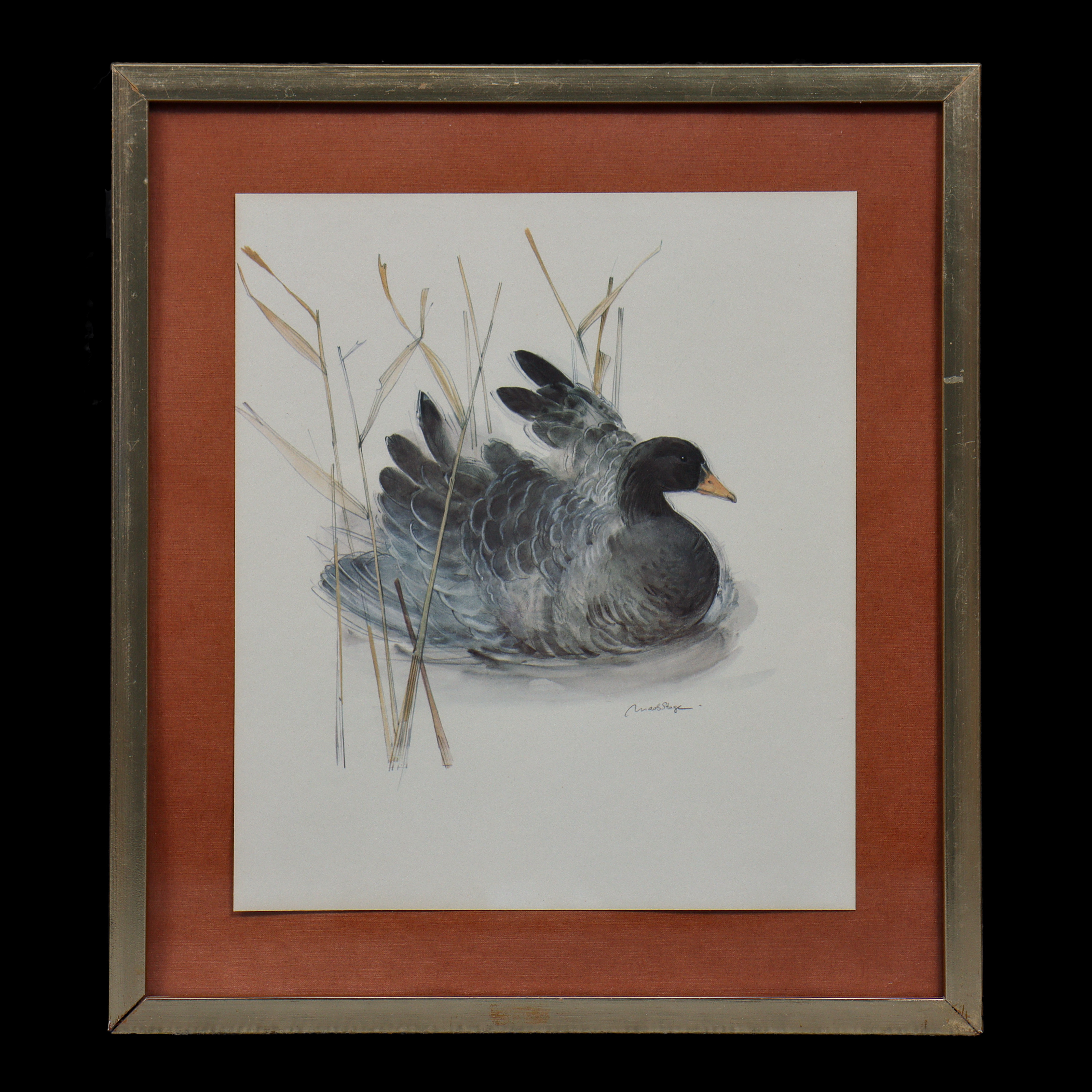 MADS STAGE (f. 1922, DANMARK) "ANKA" TRYCK, SIGNERAD I TRYCKET.