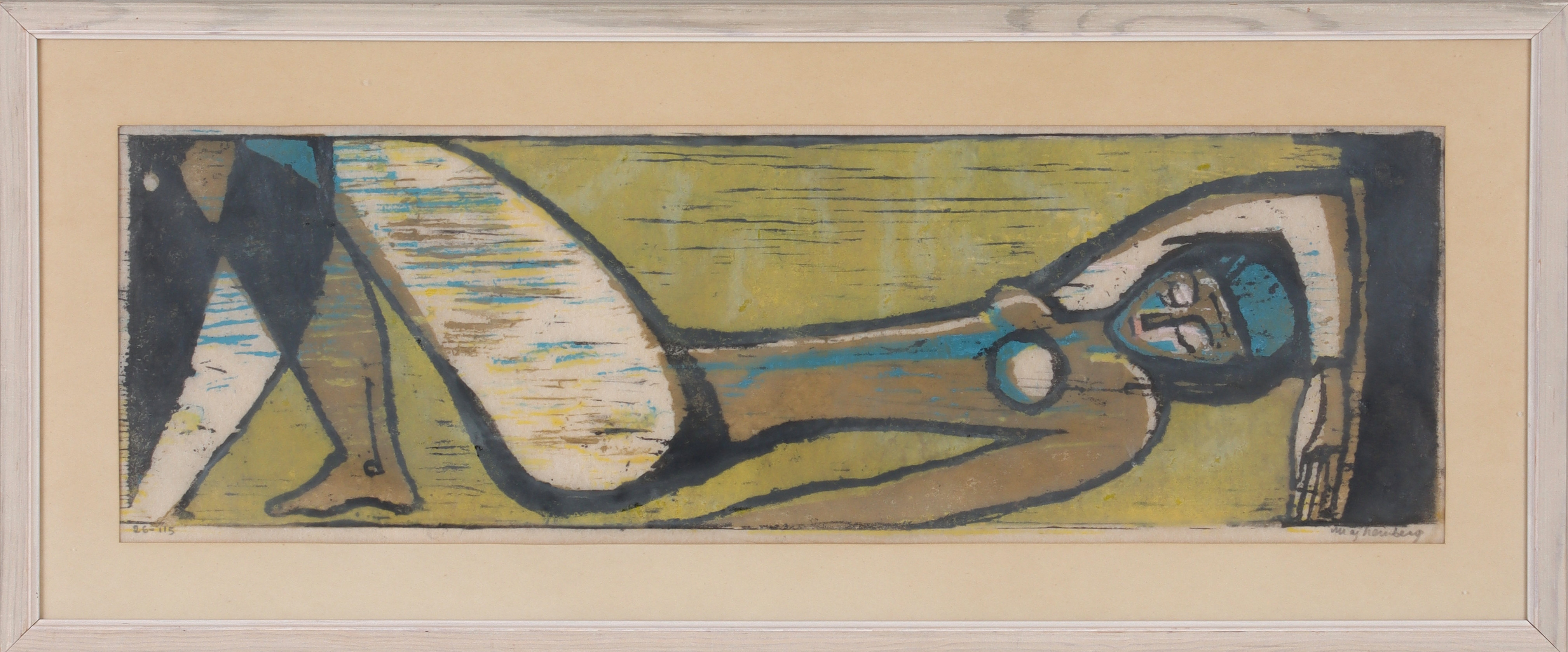 MAJ HEMBERG. "Svarta havet", träsnitt, signerad och numrerad 26/115.