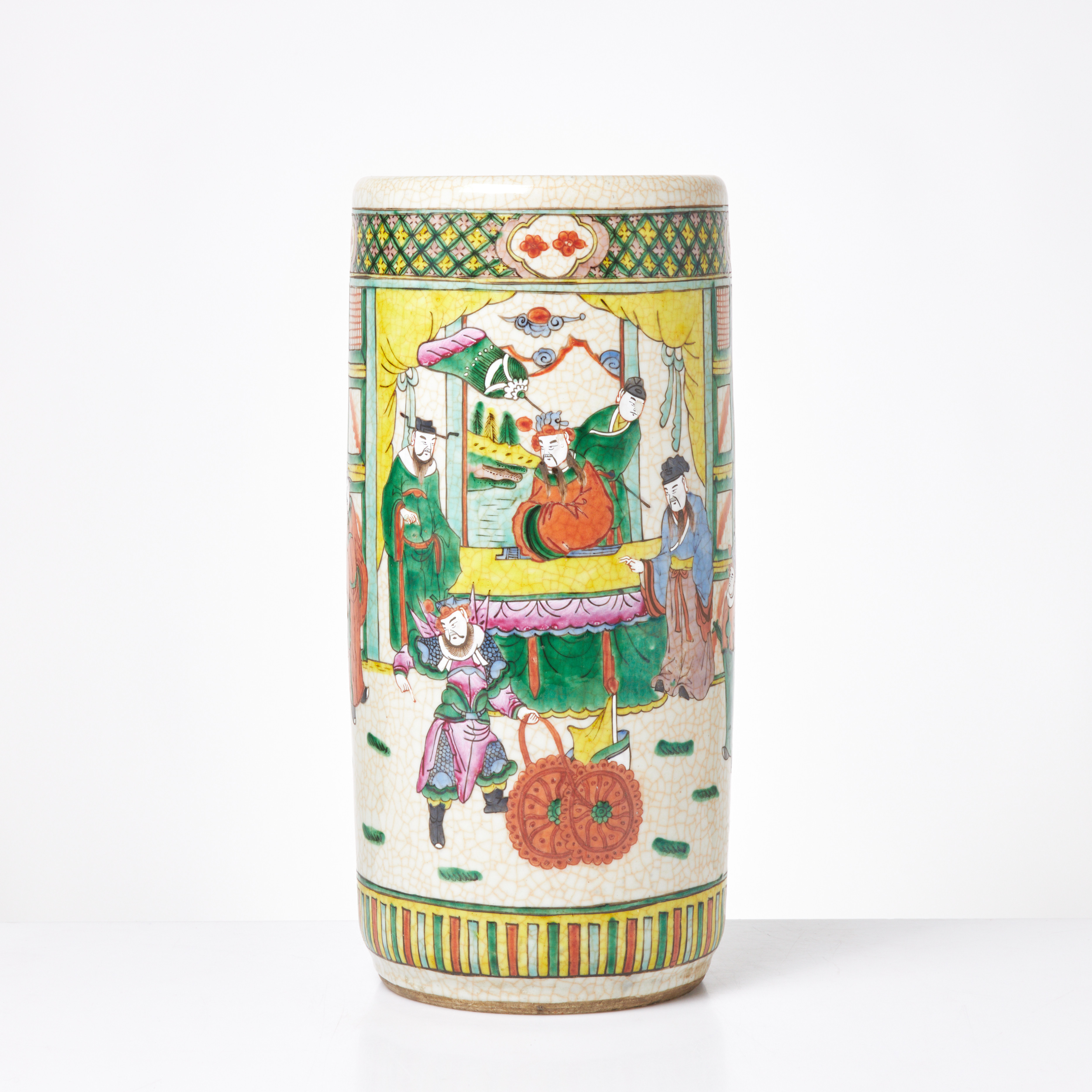 PARAPLYSTÄLL, Kina, porslin, figural dekor, 1900-tal.