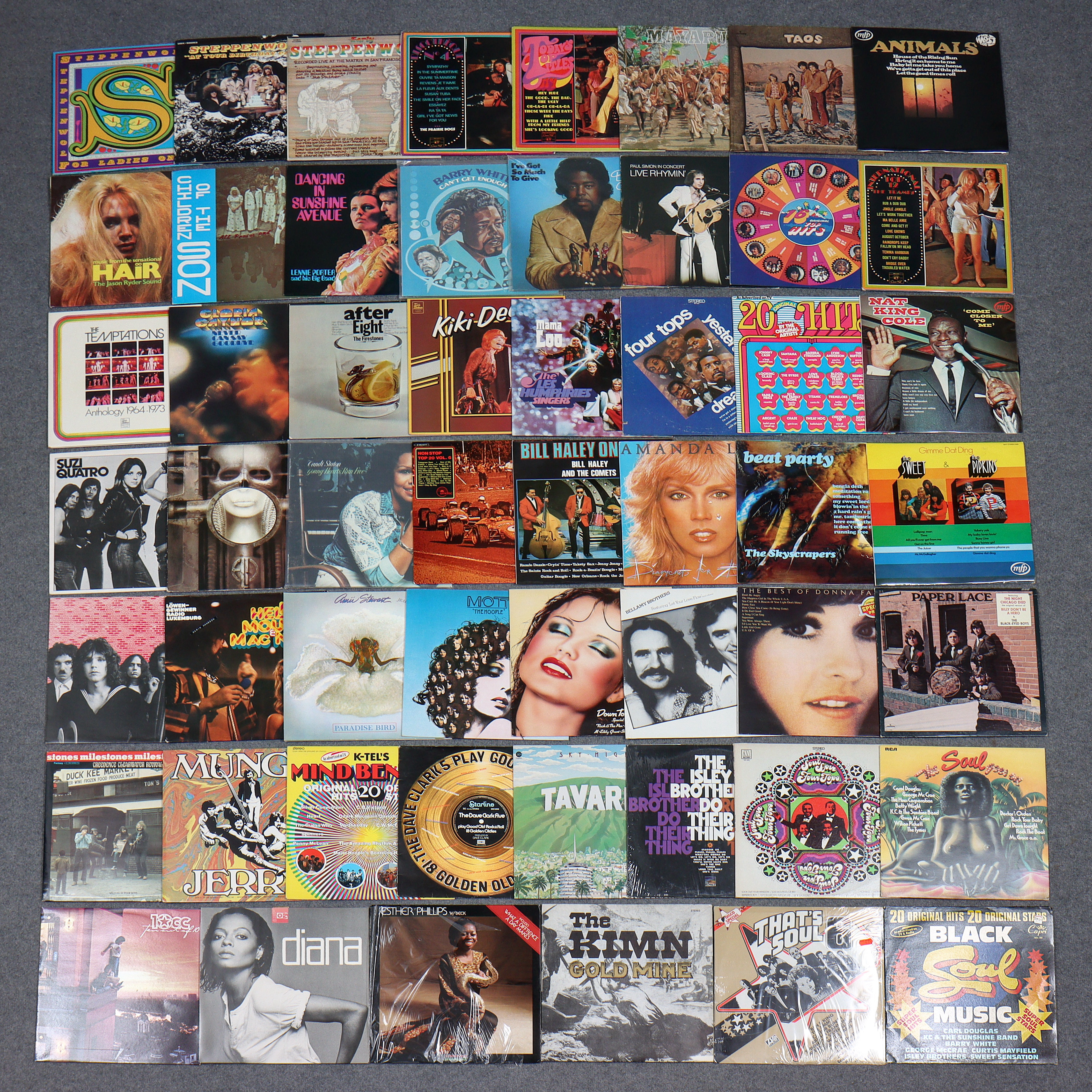 ÖVER 100 LP / SINGEL SKIVOR, DEEP PURPLE, NAZARETH, BLACK SABBATH, JIMI HENDRIX , STEPPENWOLF, SPARKS, THE ANIMALS, THE BEATLES, ABBA, HOOLA BANDOOLA BANDS, GYLLENE TIDER, DIANA ROSS & THE SUPREMES M.FL SAMT SINGELSKIVOR.