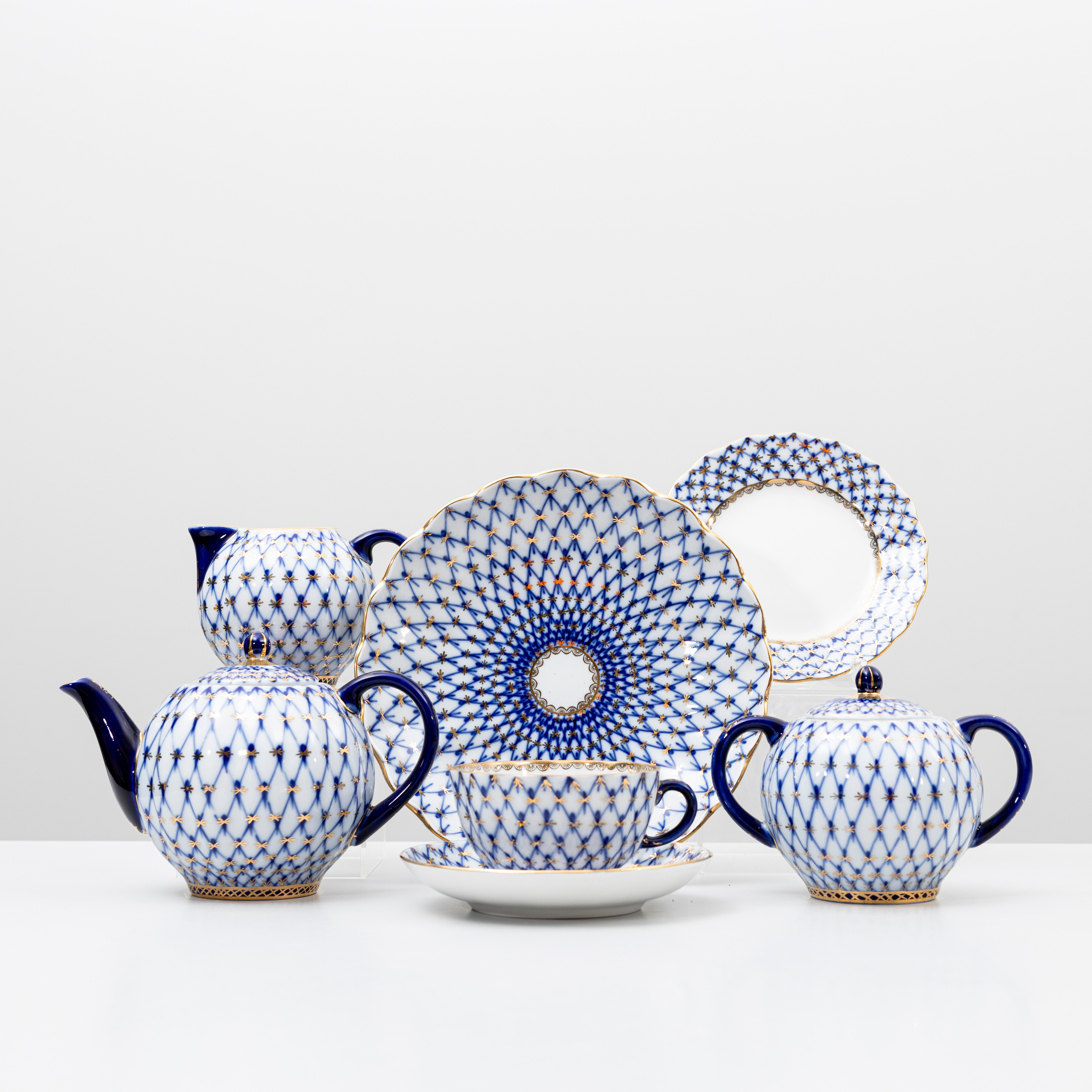 KAFFESERVIS, 16 delar, "Cobolt net", Lomonosov, Ryssland.