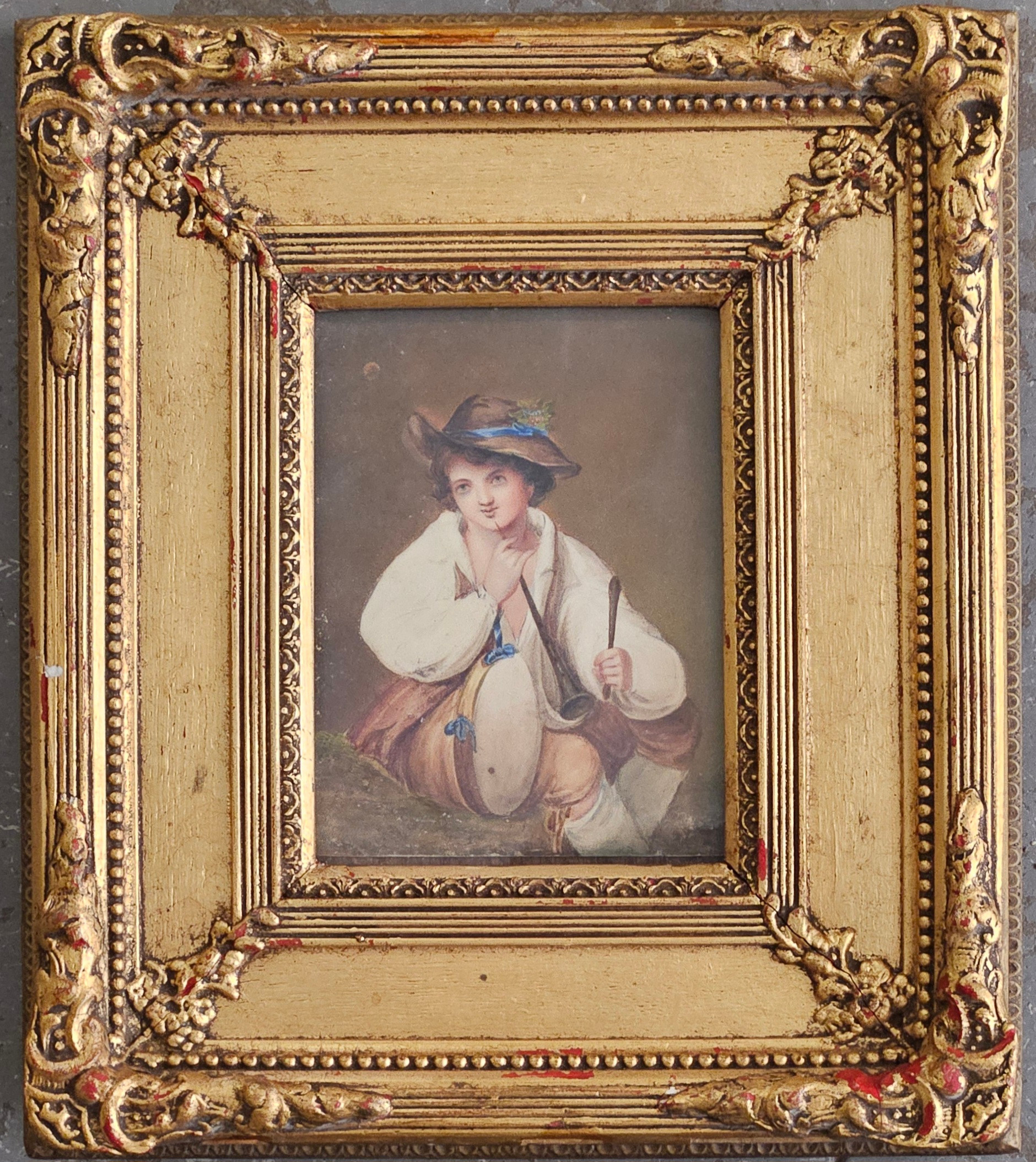 OKÄND KONSTNÄR. Blandteknik, troligen England, osignerad.