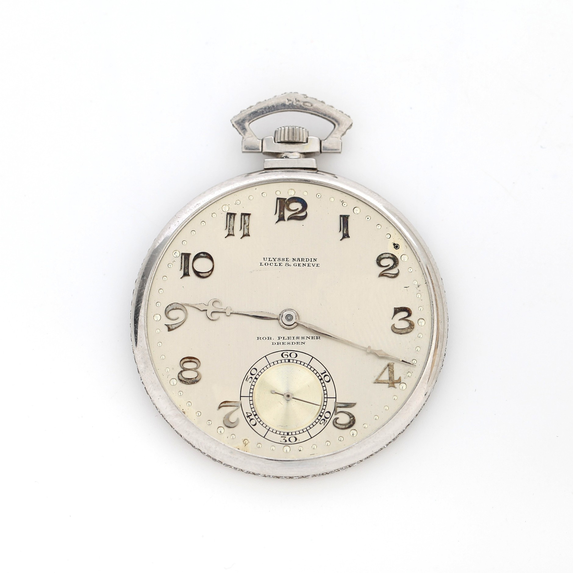 FICKUR ULYSSE NARDIN, Platina och diamanter, Robert Pleissner Dresden, 1933-35.