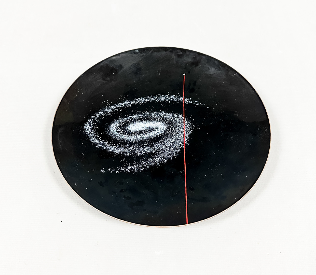 LILY ALEXANDER, FAT, Emalj på koppar, Galaxmotiv, General Dynamics corporation, 1960-tal.