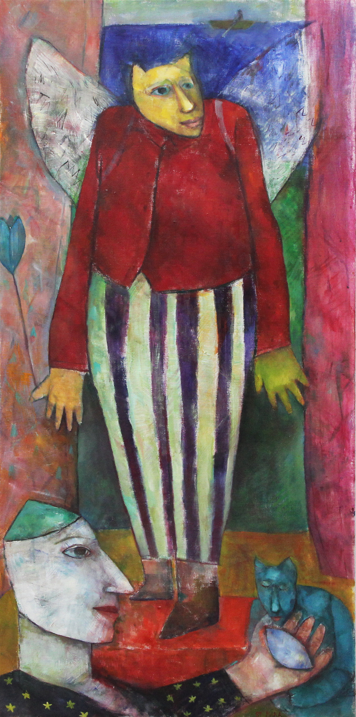 MÅNA LAGERHOLM. OLJA, på duk, signerad, 1980-tal.