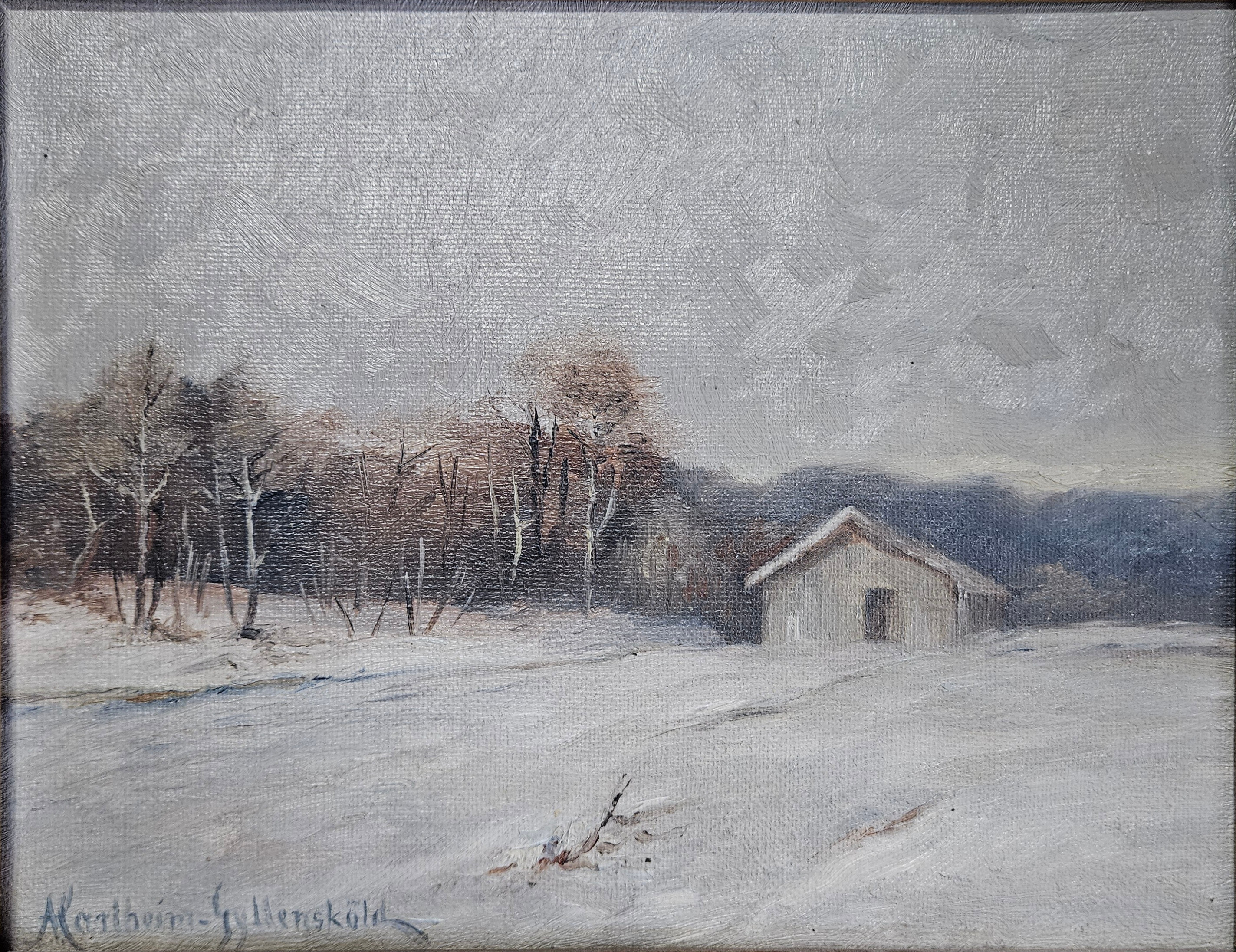 OIDENTIFIERAD KONSTNÄR. Olja på duk, signerad Carlheim-Gyllenström.