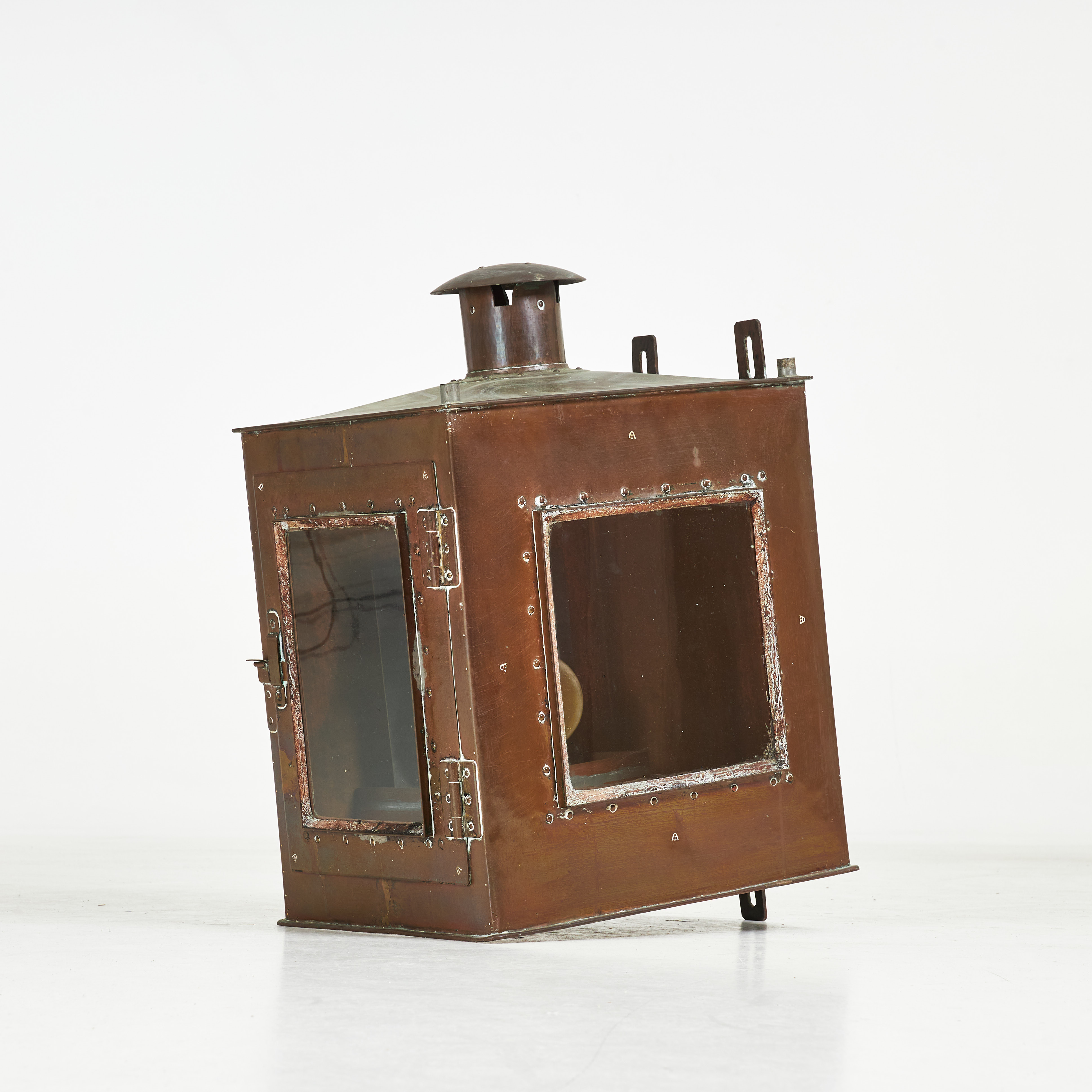 LANTERNA, koppar, glas, märkt, Karlskrona Lampfabrik, 1900-talets första hälft.