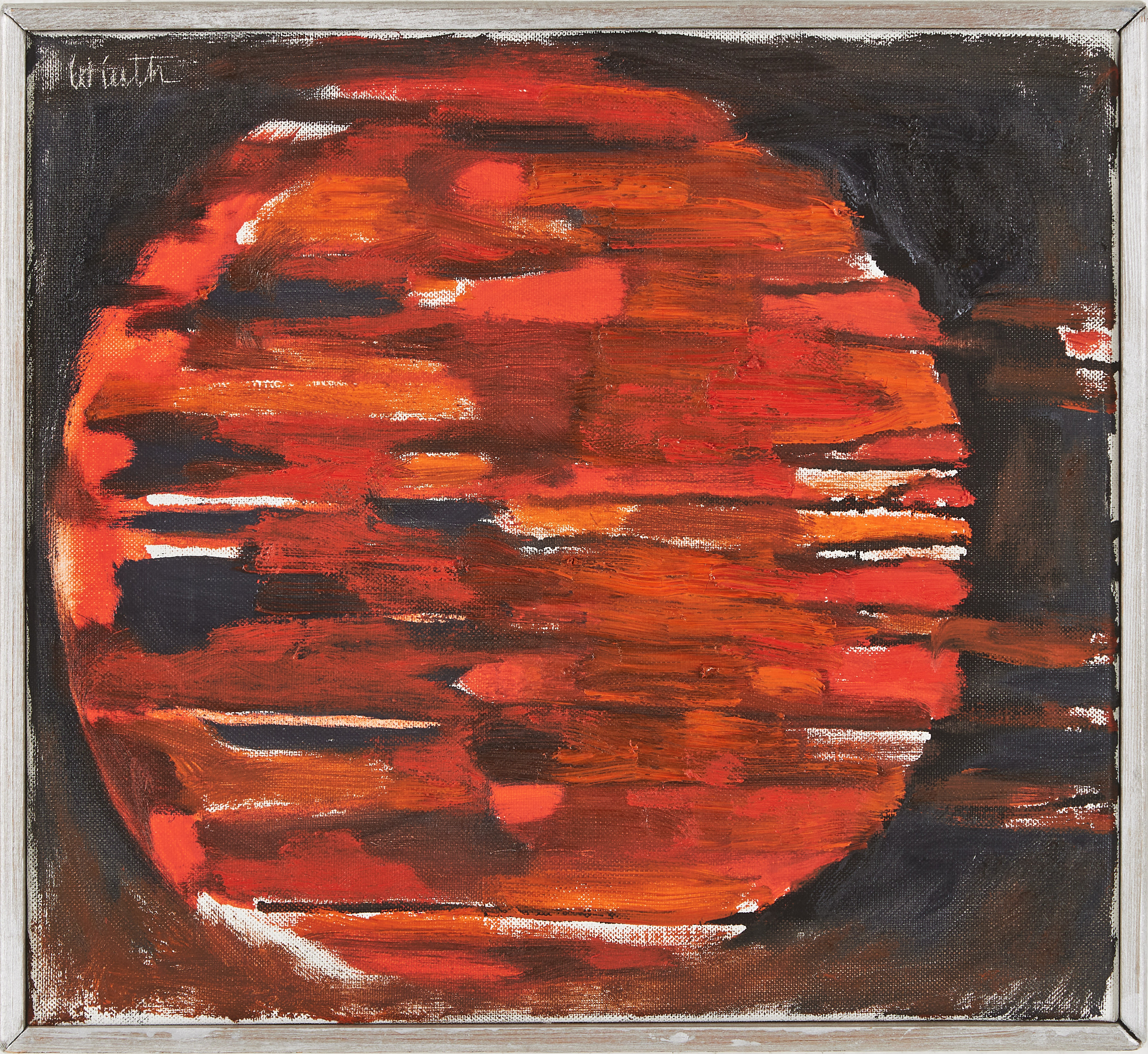 JOHN WIERTH (1920-2003). "Glödande klot", olja på duk, signerad Wierth.