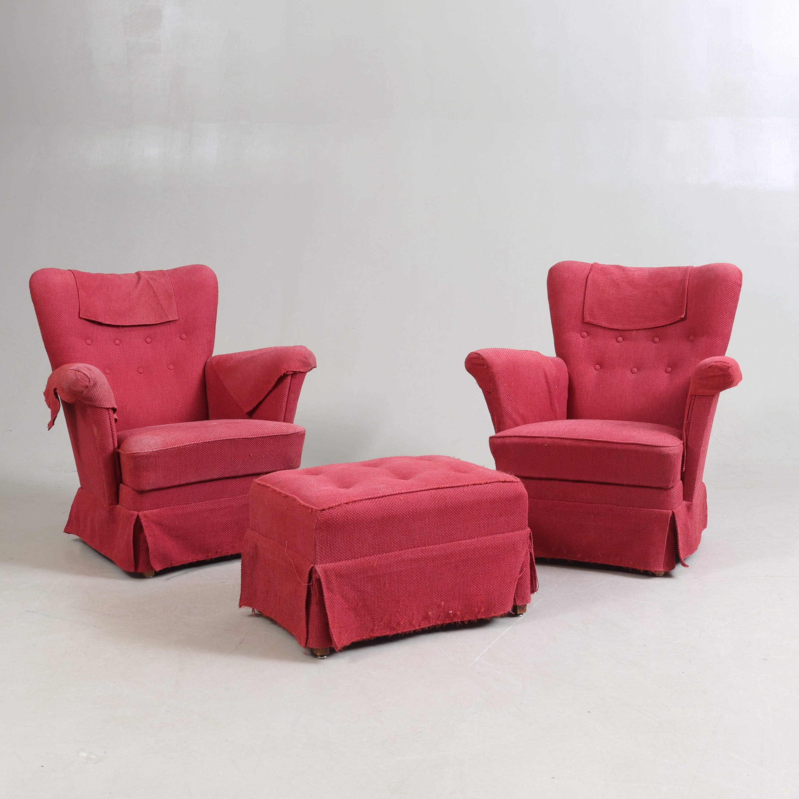 FÅTÖLJER, 1 par, 1900-tal.