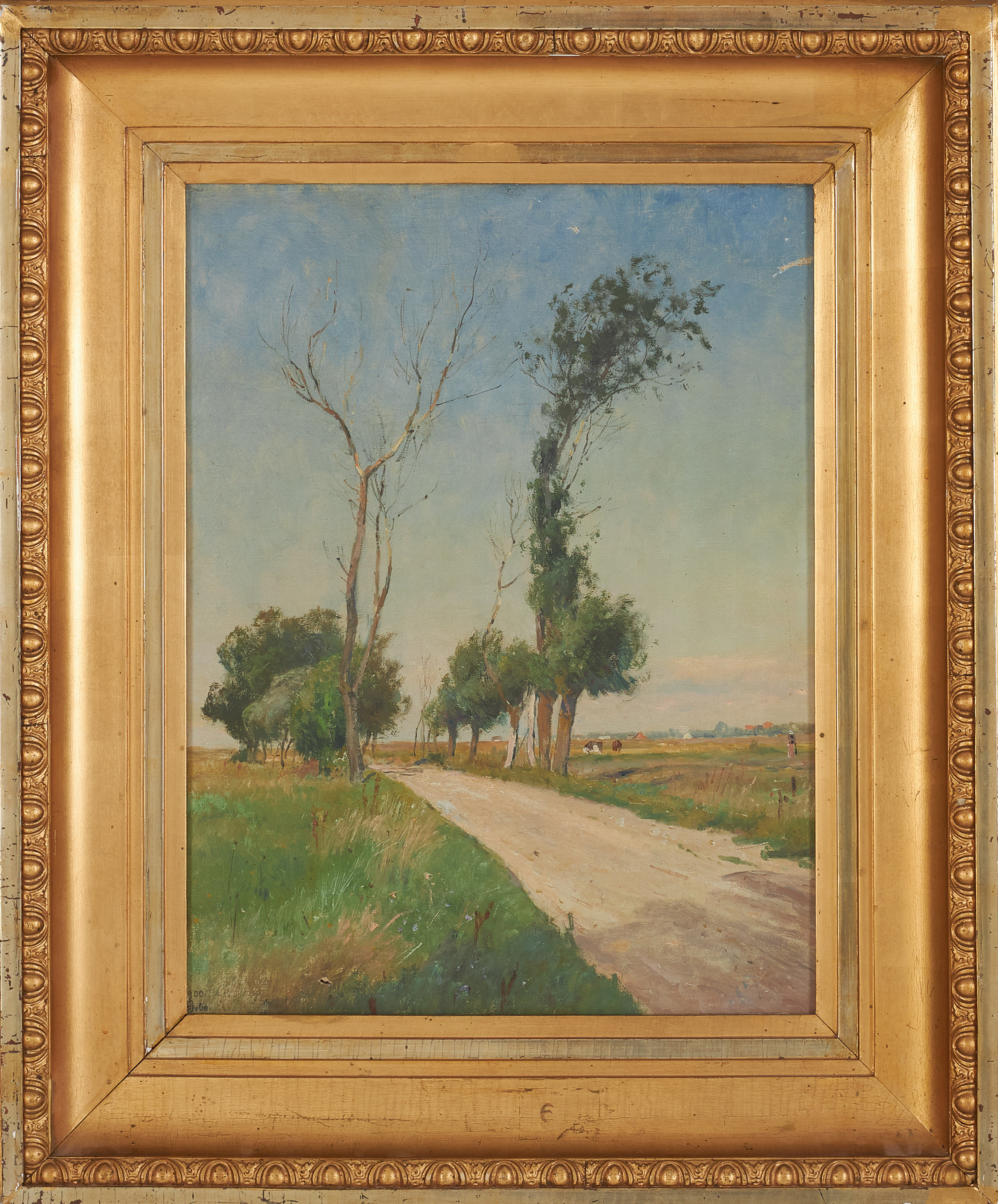 OIDENTIFIERAD KONSTNÄR. Landskap, olja på duk, signatur och datering 1900.