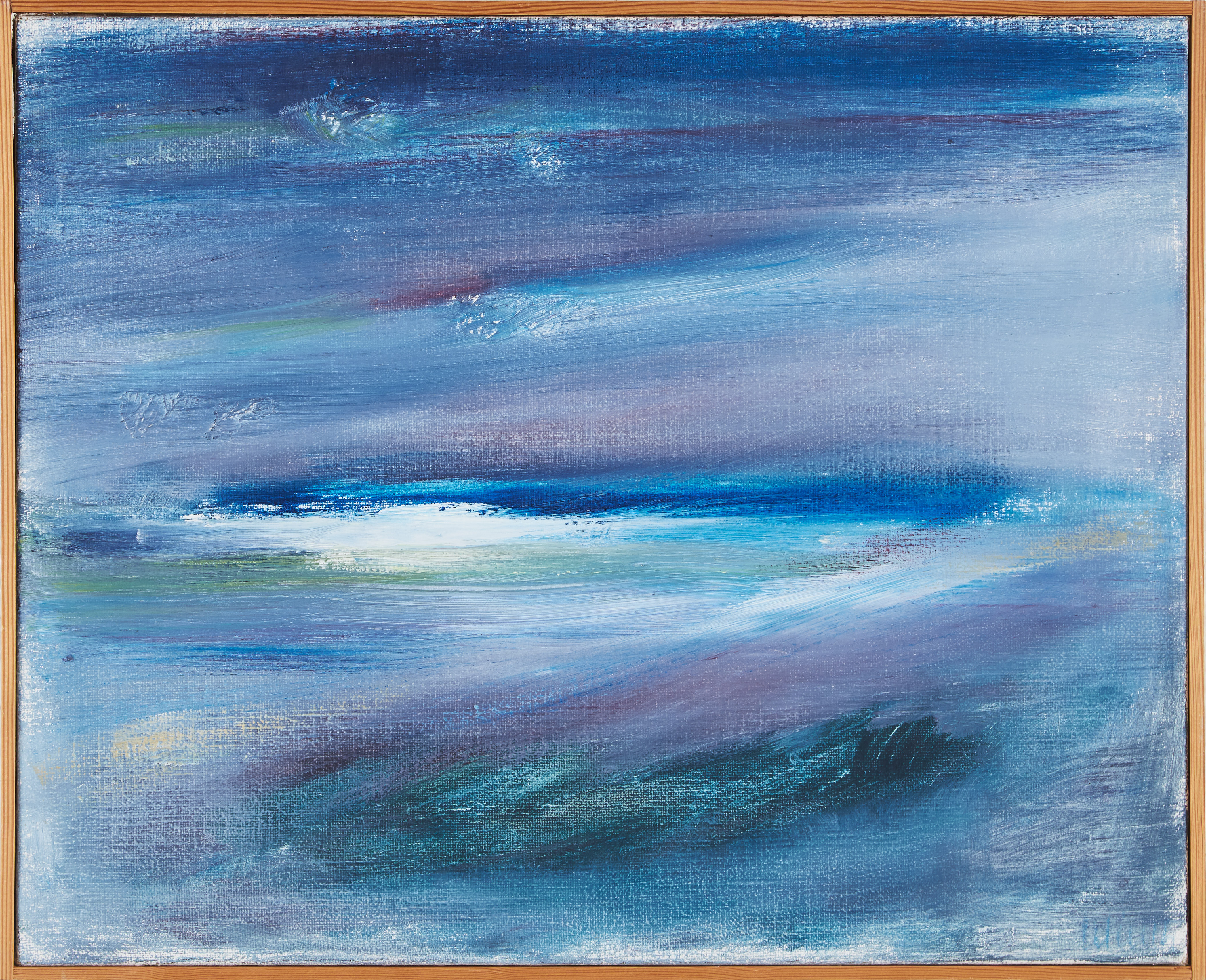 JOHN WIERTH (1920-2003). "Ljusvariationer vid havet IV", olja på duk, signerad.
