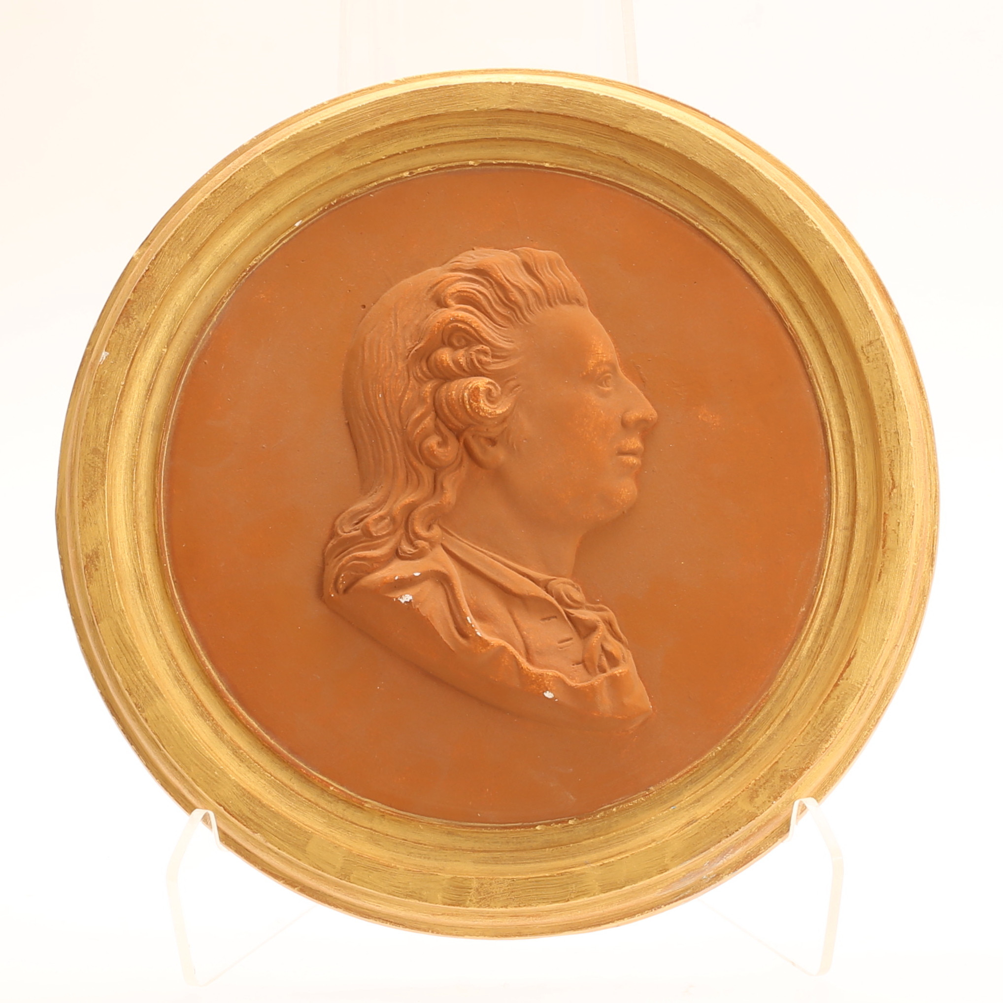 VÄGGRELIEF, bemålad gips, "Carl Michael Bellman", 1800-tal.