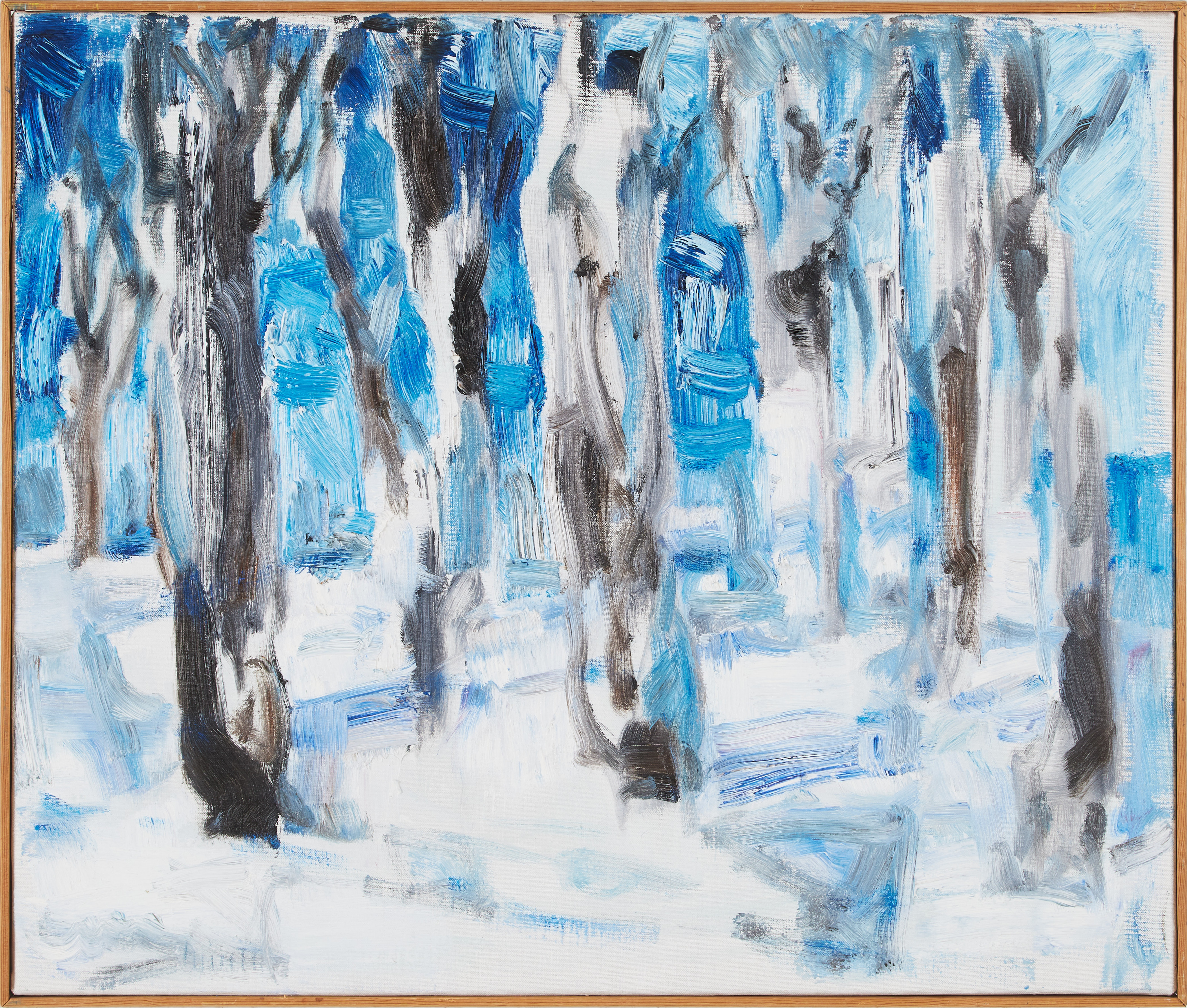 JOHN WIERTH (1920-2003). "Rimfrostträd", olja på duk, signerad Wierth.