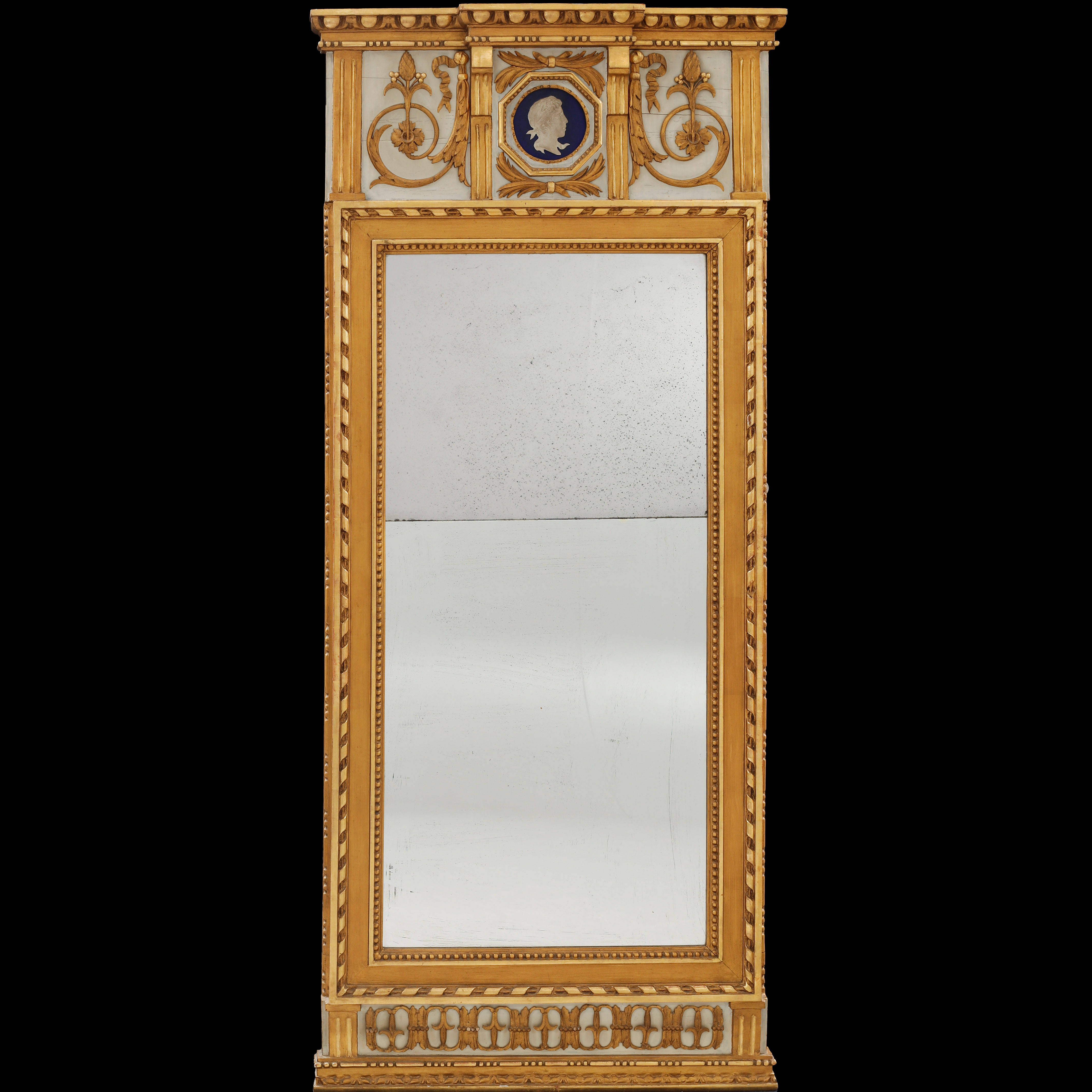 SPEGEL, sengustaviansk, tillskriven Eric Wahlberg (spegelmakare i Stockholm ca. 1760-1811).