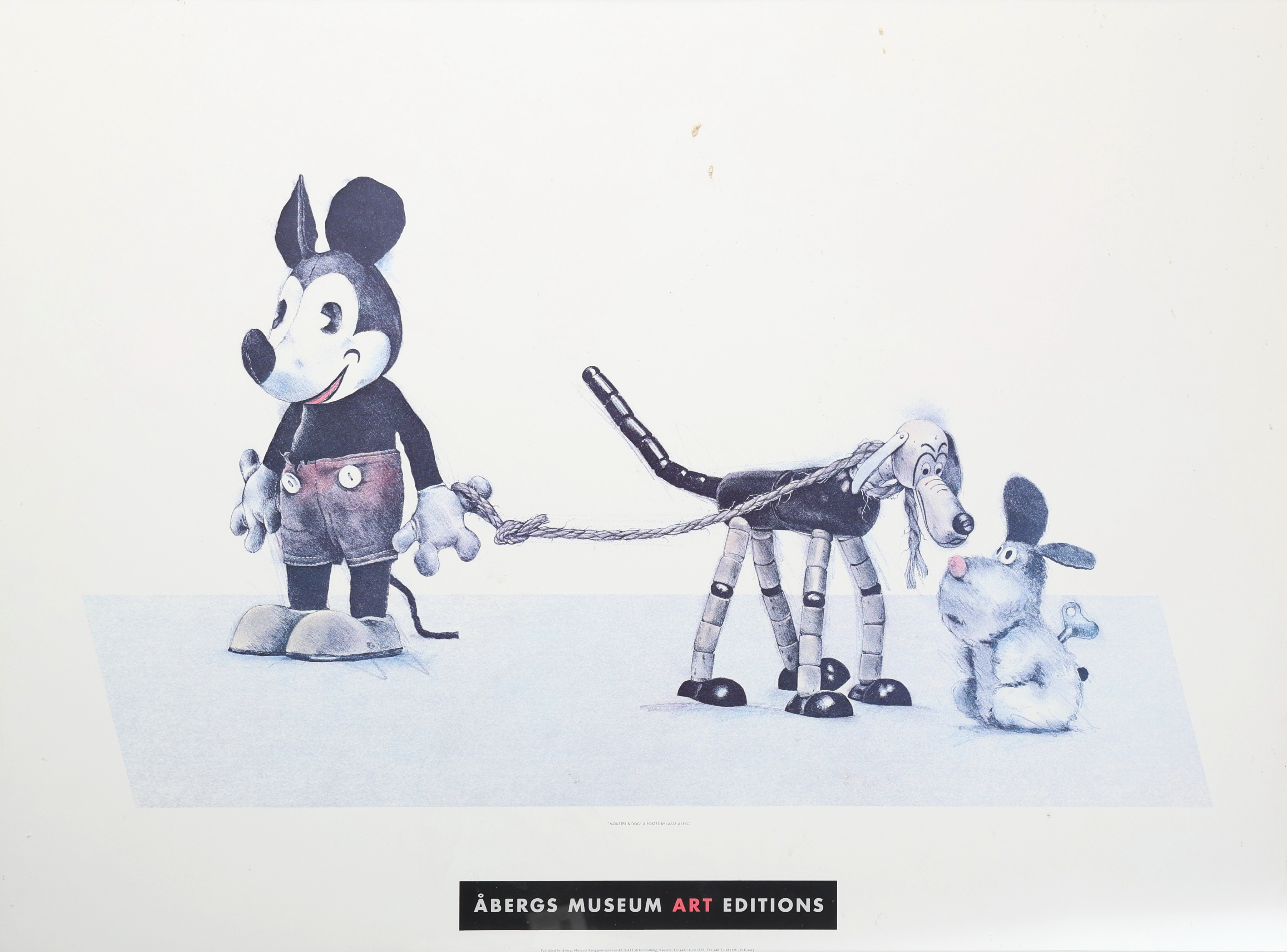 LASSE ÅBERG. Utställningsaffisch, "Mouster & Dog", Åbers Museum.