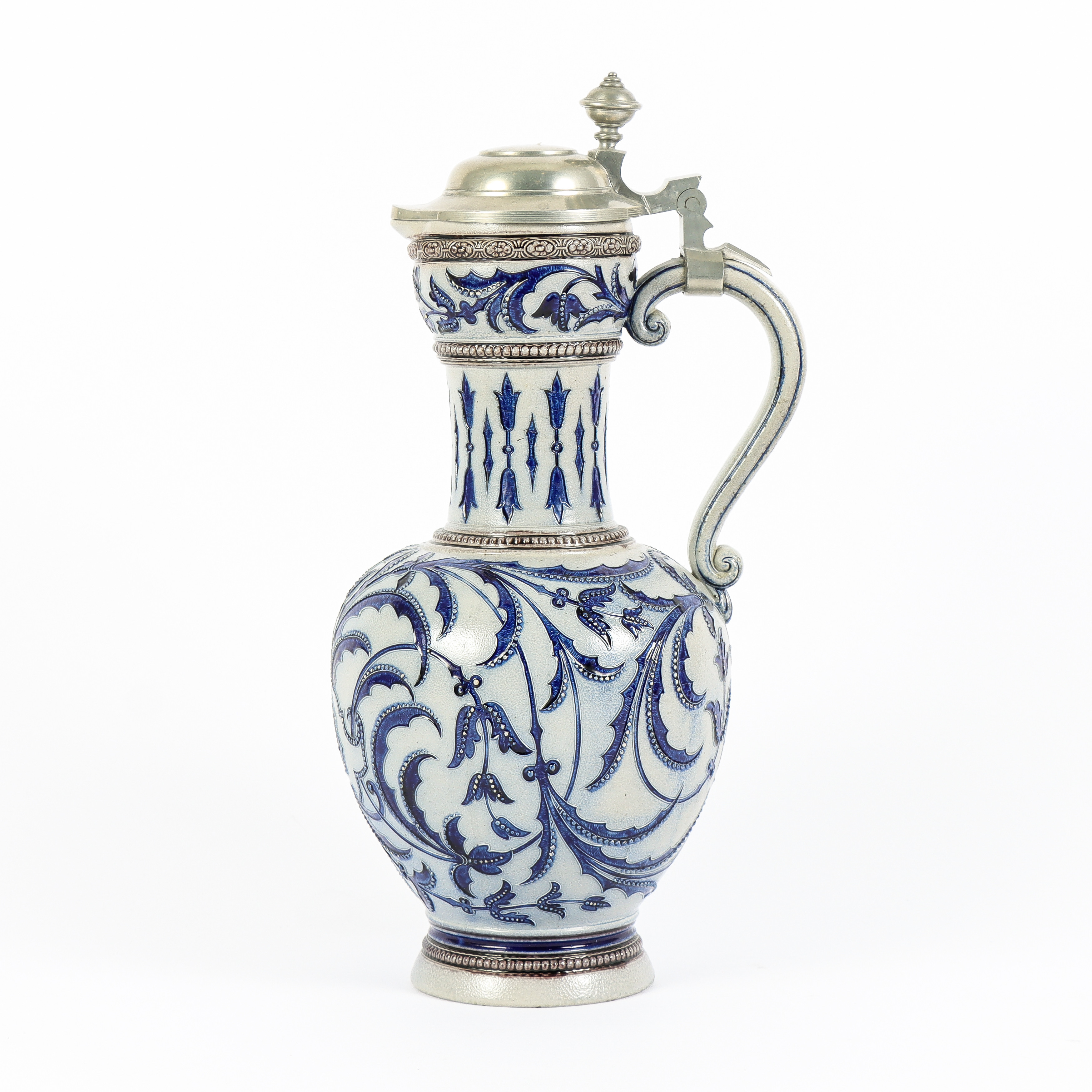 DRYCKESKANNA keramik och tenn, 1900-talets mitt, Tyskland.