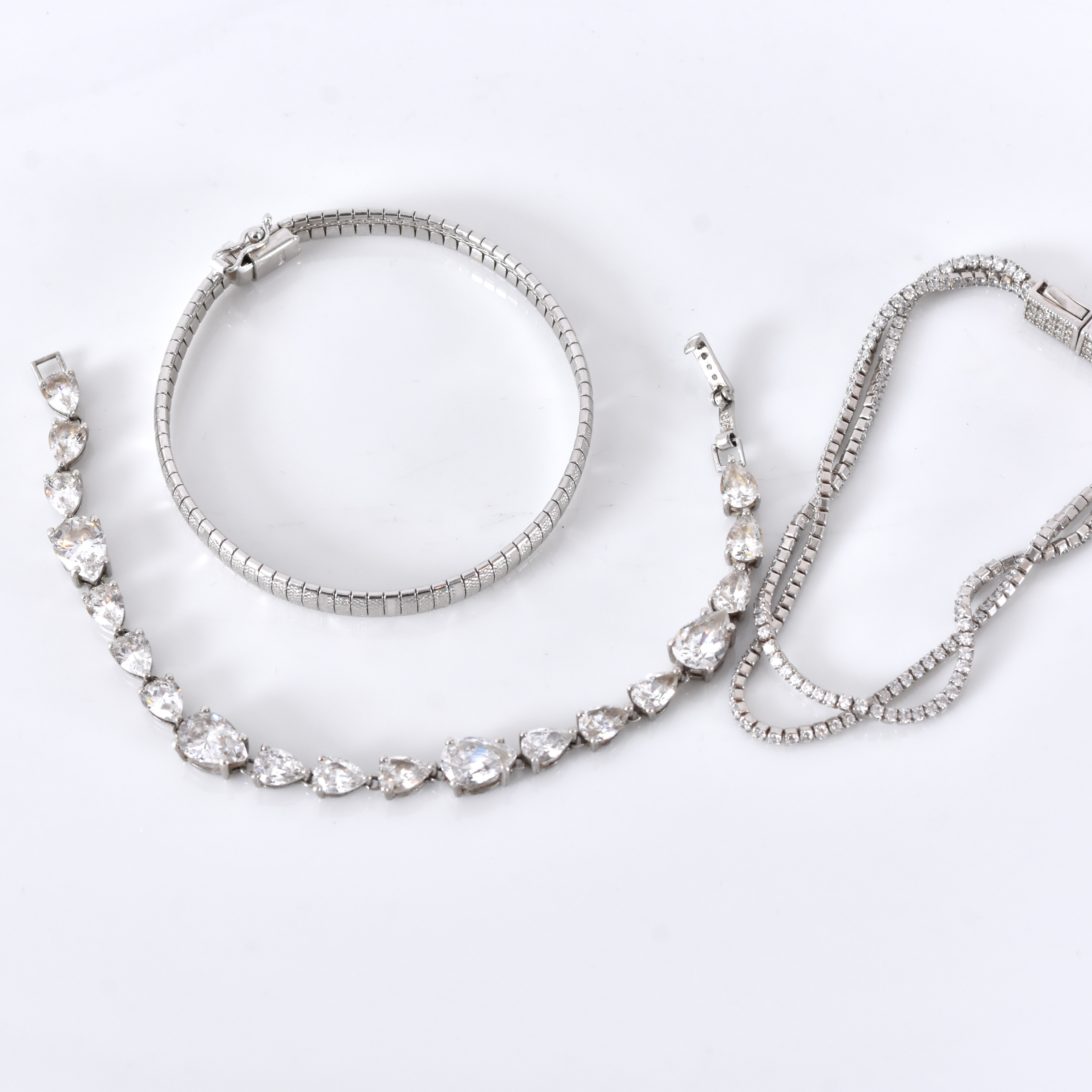 ARMBAND, 3 st, silver.