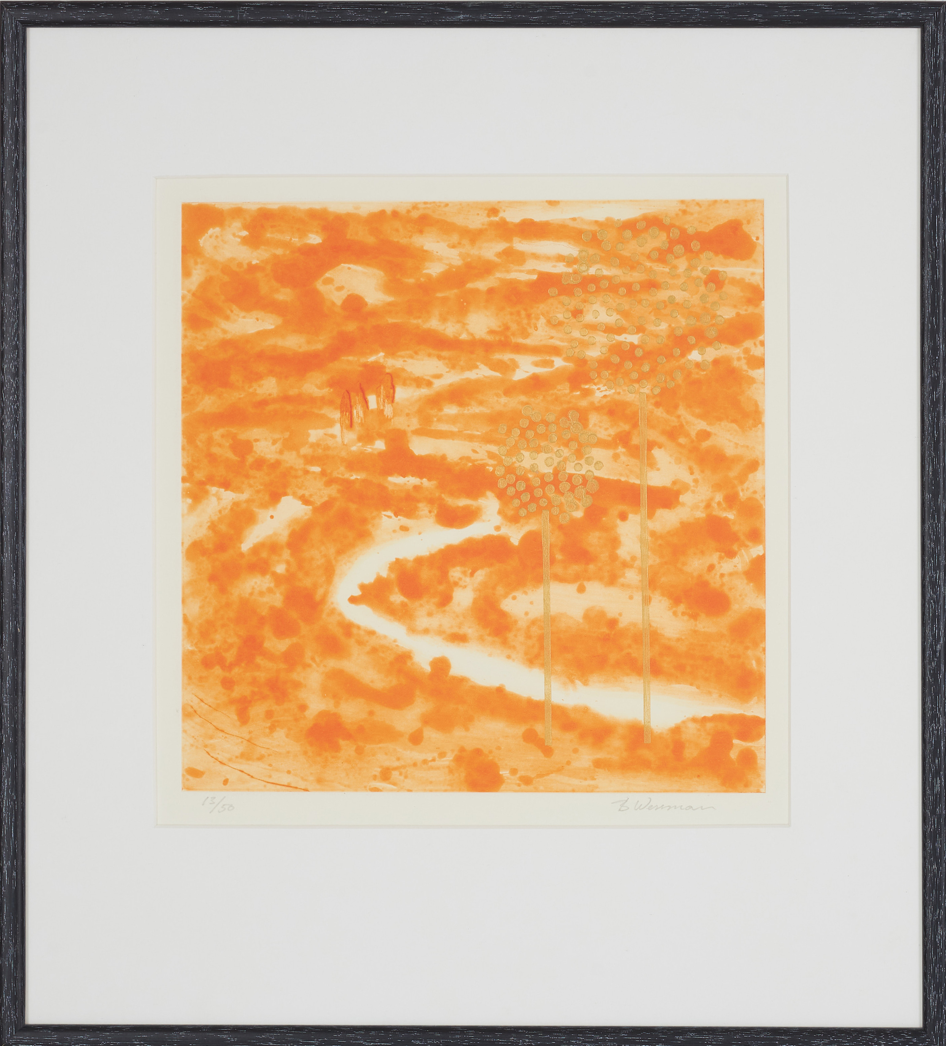 BJÖRN WESSMAN (FÖDD 1949). Abstrakt komposition, färglitografi, signerad samt numrerad 13/50.