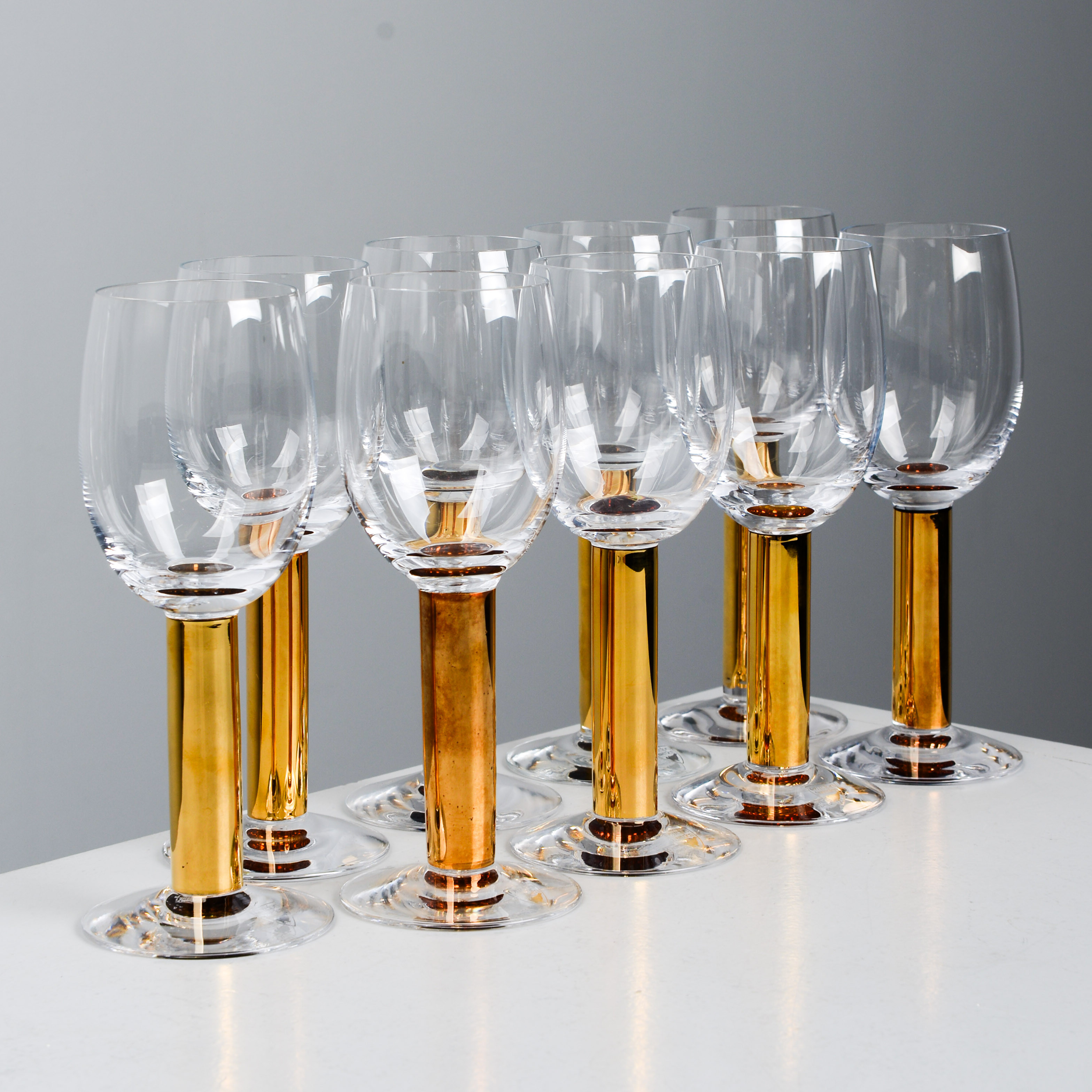 GUNNAR CYRÉN. "Nobel", vinglas, 9 st, Orrefors.