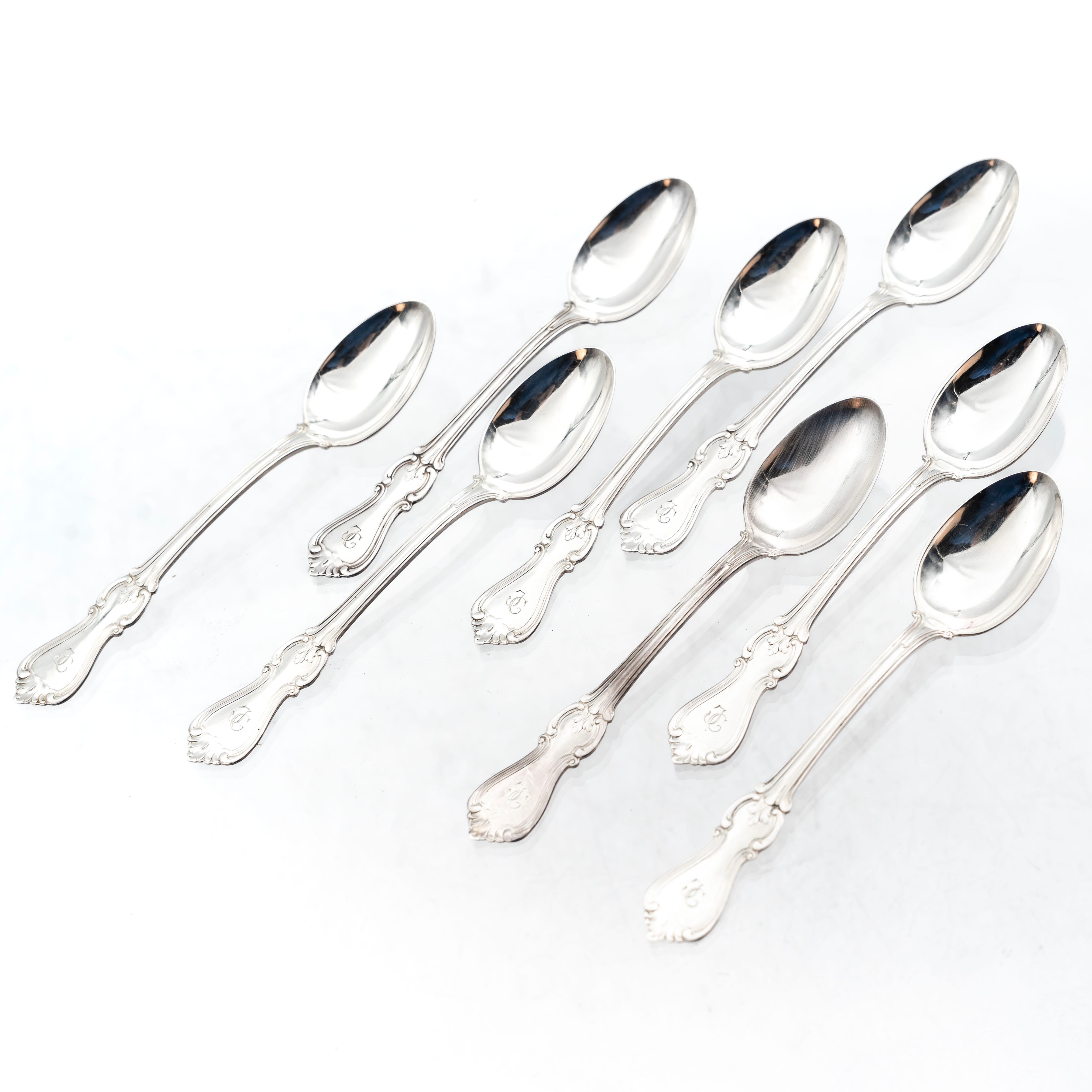 TESKEDAR. Silver "Olga" GAB 1900-tal (10st).