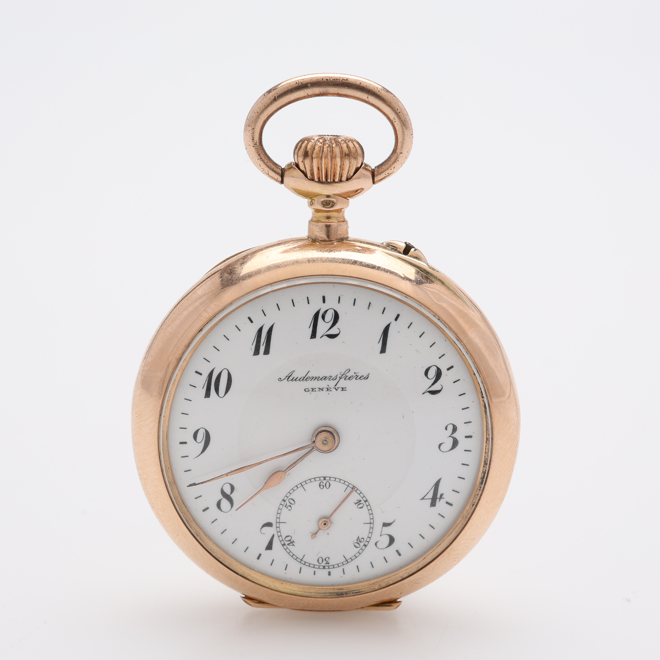 DAMFICKUR, AUDEMARS FRÈRES, GENEVE, 14 k guld, ankargång med skruvuppdrag och separat sekundvisning, 33,1 g.