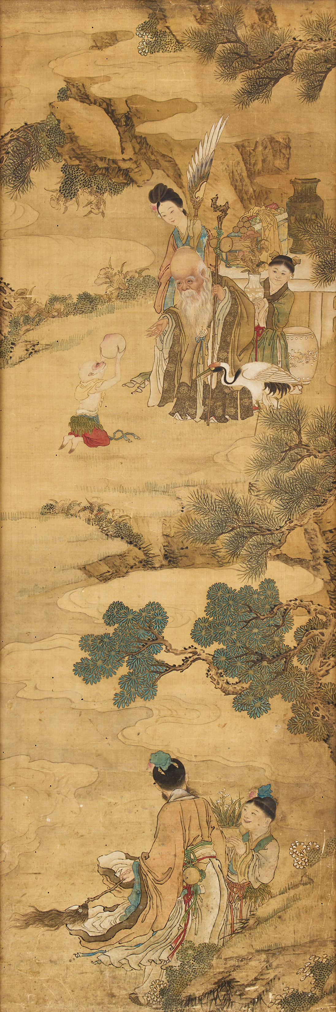 A Chinese Ink and Colour on Silk.