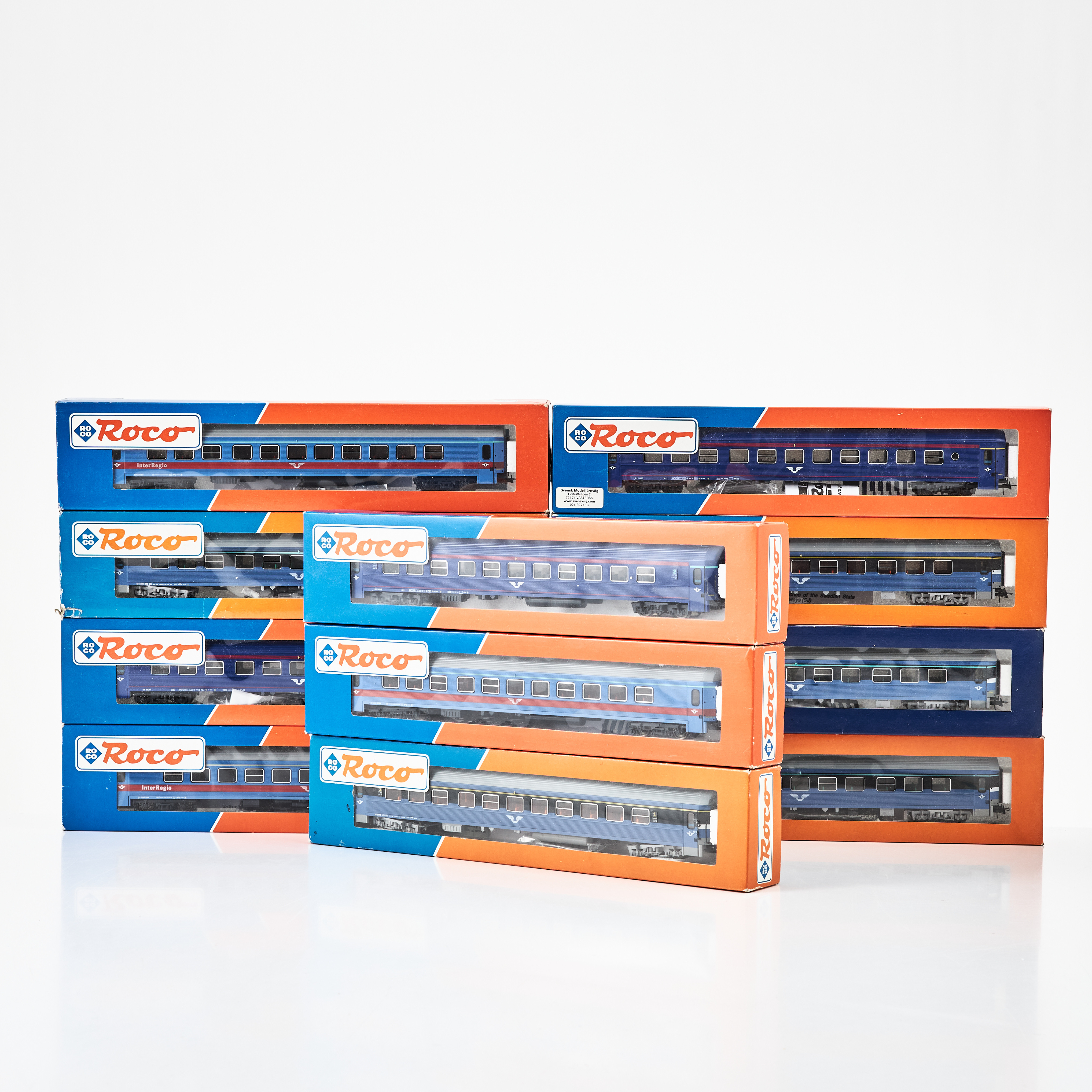ROCO, 11 st vagnar, SJ modelltåg, Italien, H0.