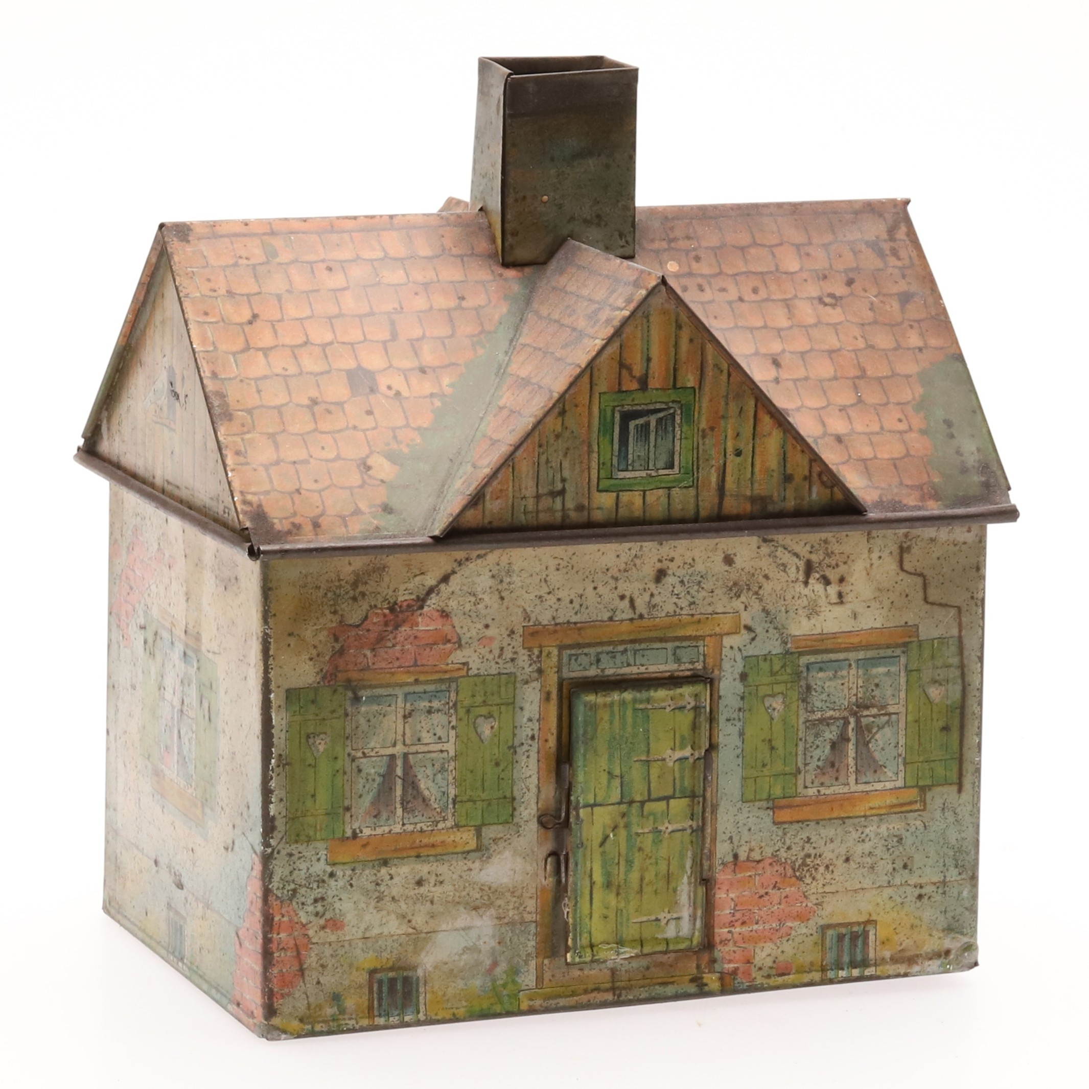 KAKBURK. Litograferad plåt i husform. Örebro Kexfabrik.