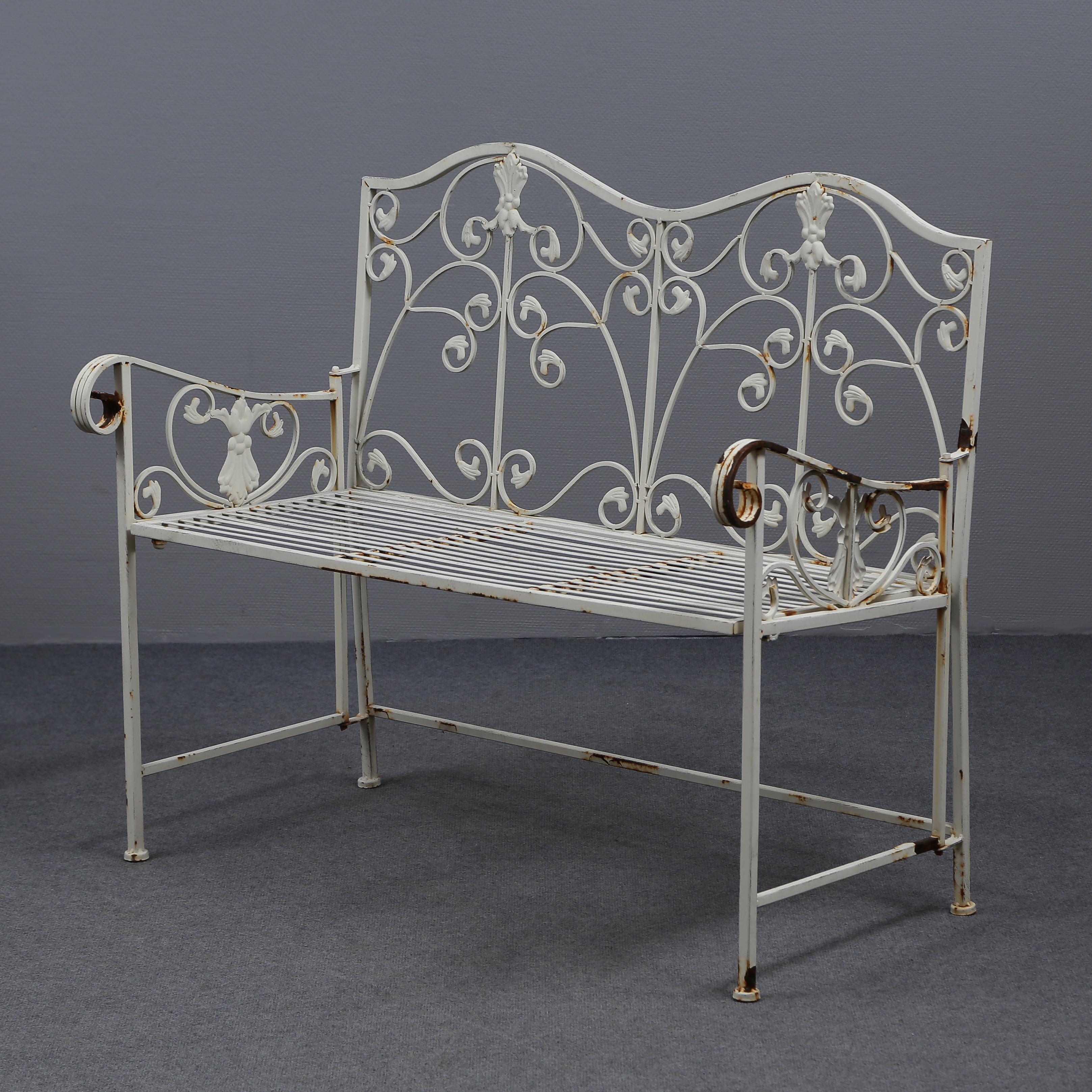 TRÄDGÅRDSSOFFA, GJUTEN, JÄRNSMIDE, 1900-TAL.