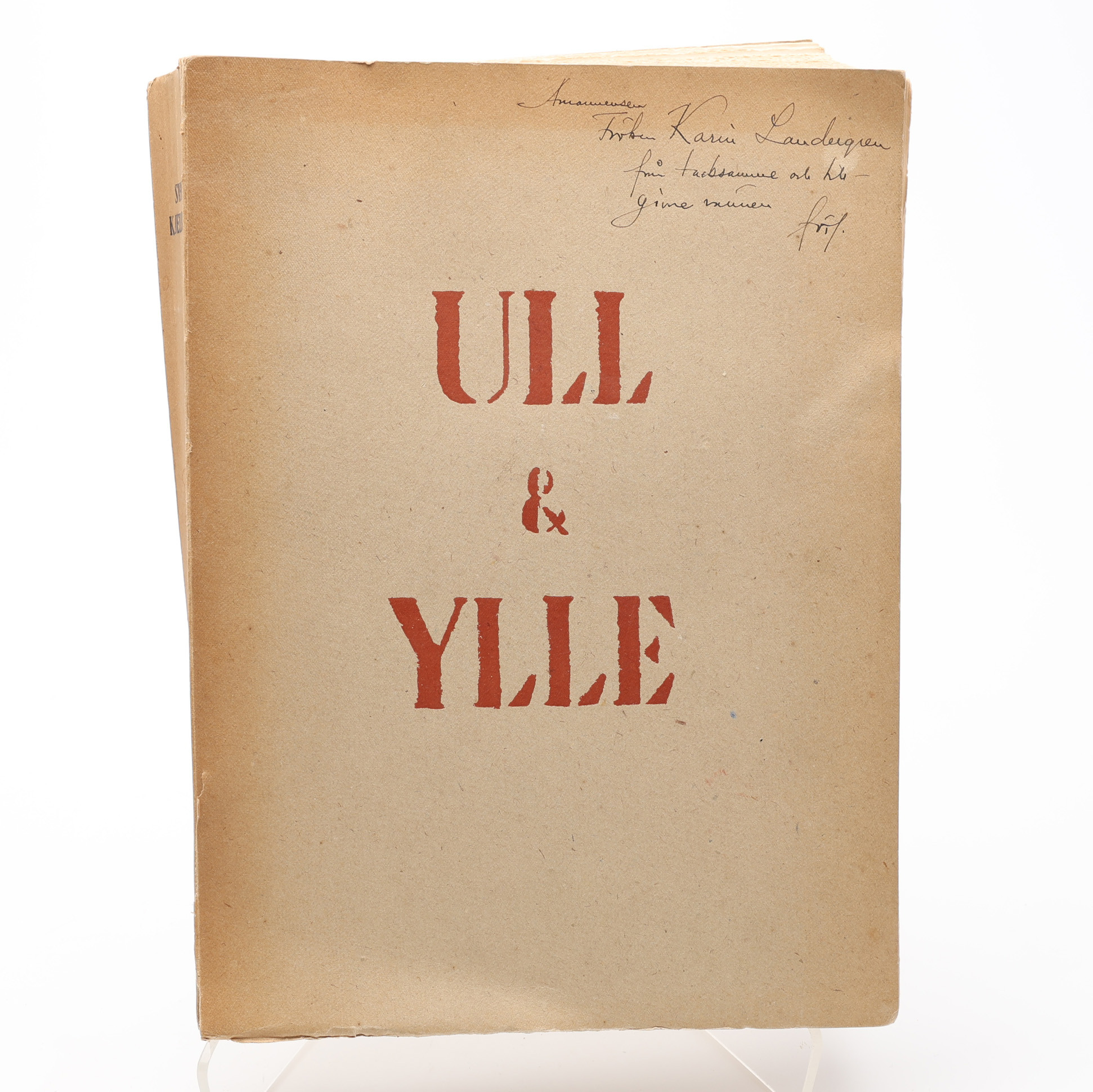 TEXTIL.KJELLBERG, SVEN T. , SVENSK MUSEIMAN, (1892-1978). SVEN T KJELLBERGS KLASSIKER ULL OCH YLLE 1943 - BIDRAG TILL DEN SVENSKA YLLEMANUFAKTURENS HISTORIA.
