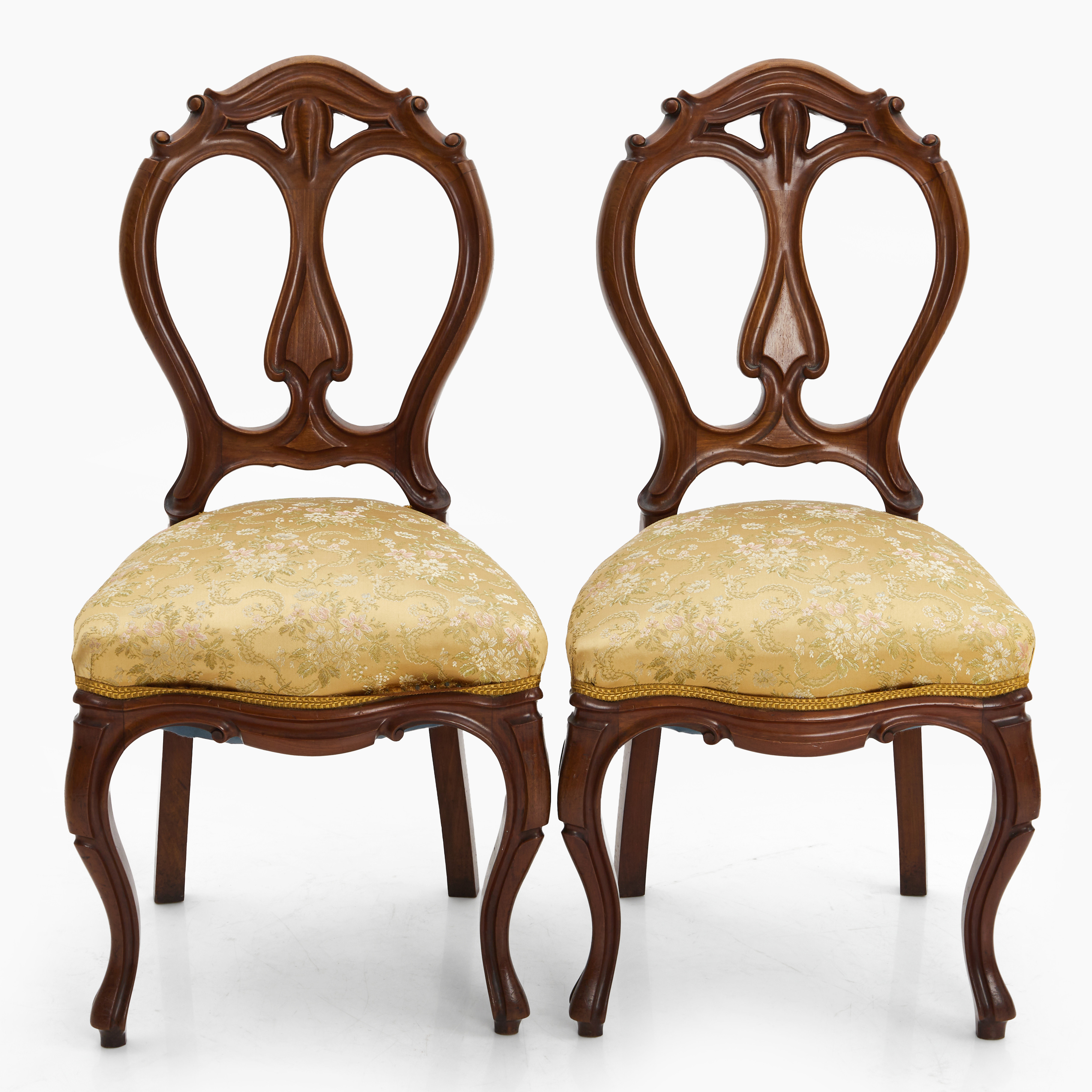 STOLAR, ett par, nyrokoko, 1800-talets slut.