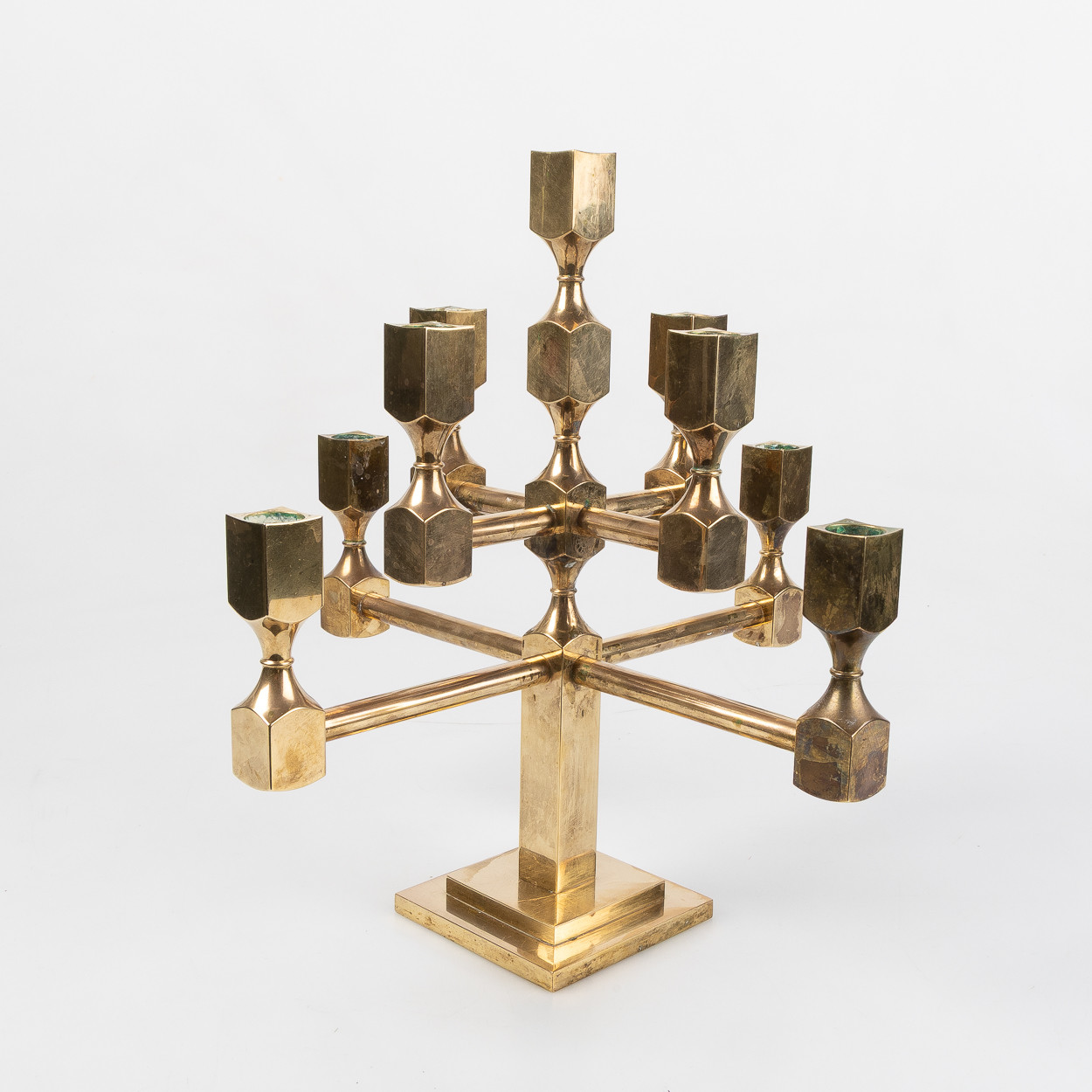 KANDELABER, mässing, Metallslöjden Gusum.