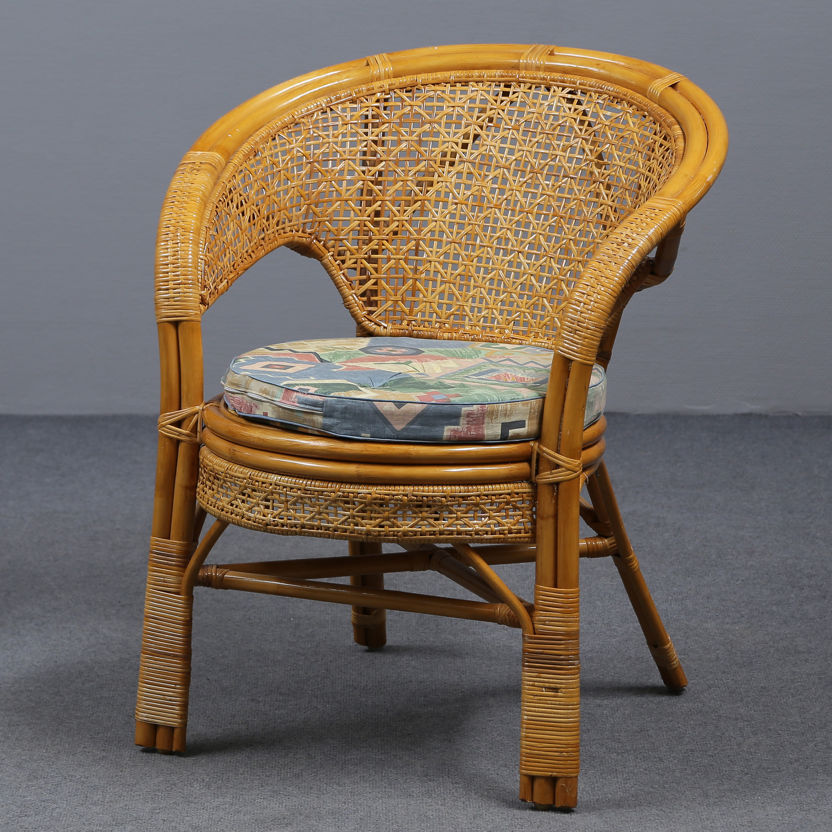 KORGSTOL, ROTTING, BAMBU, 1900-TAL.