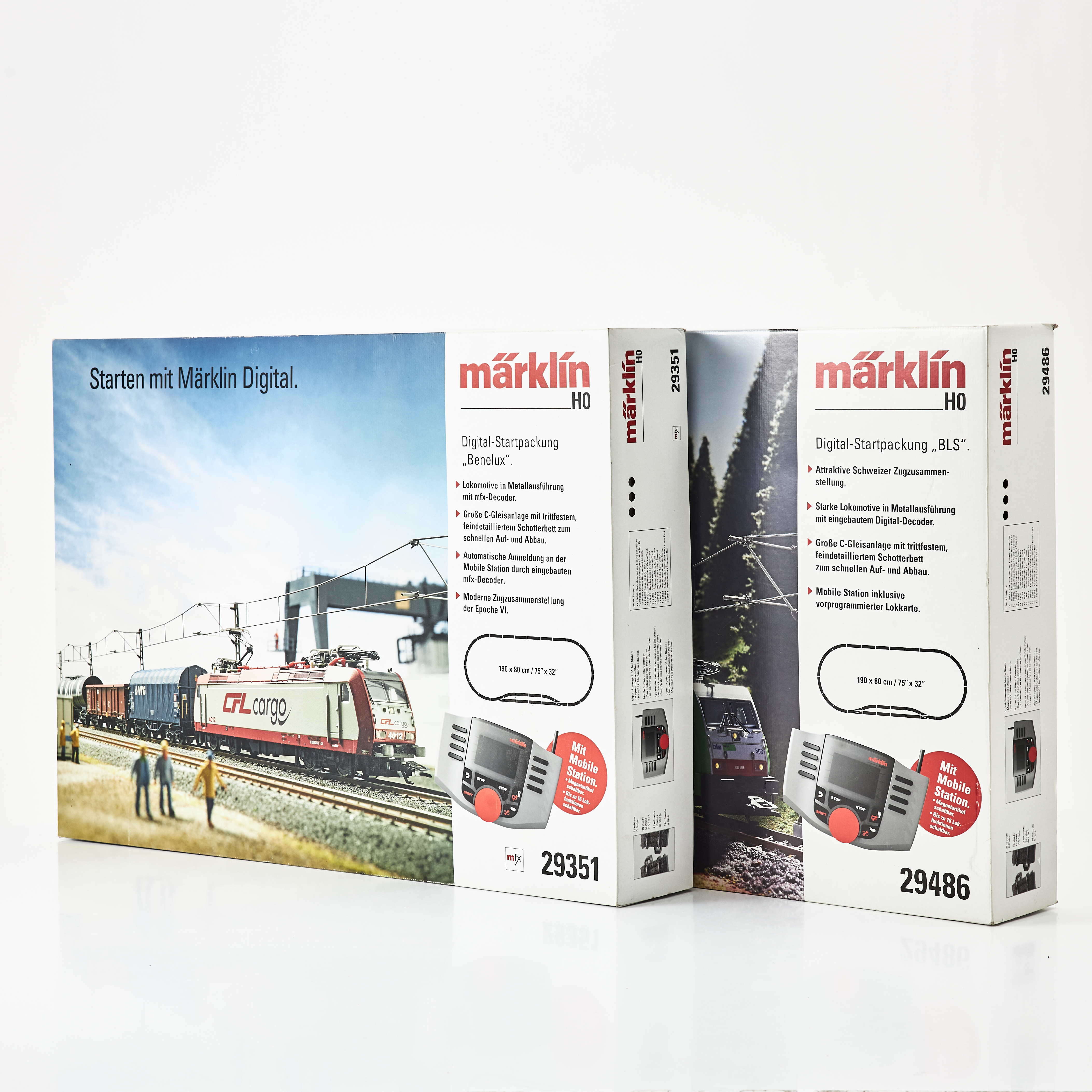 MÄRKLIN, Startset, 2 st., 29486, 29351, 2 lok, 6 vagnar, H0.