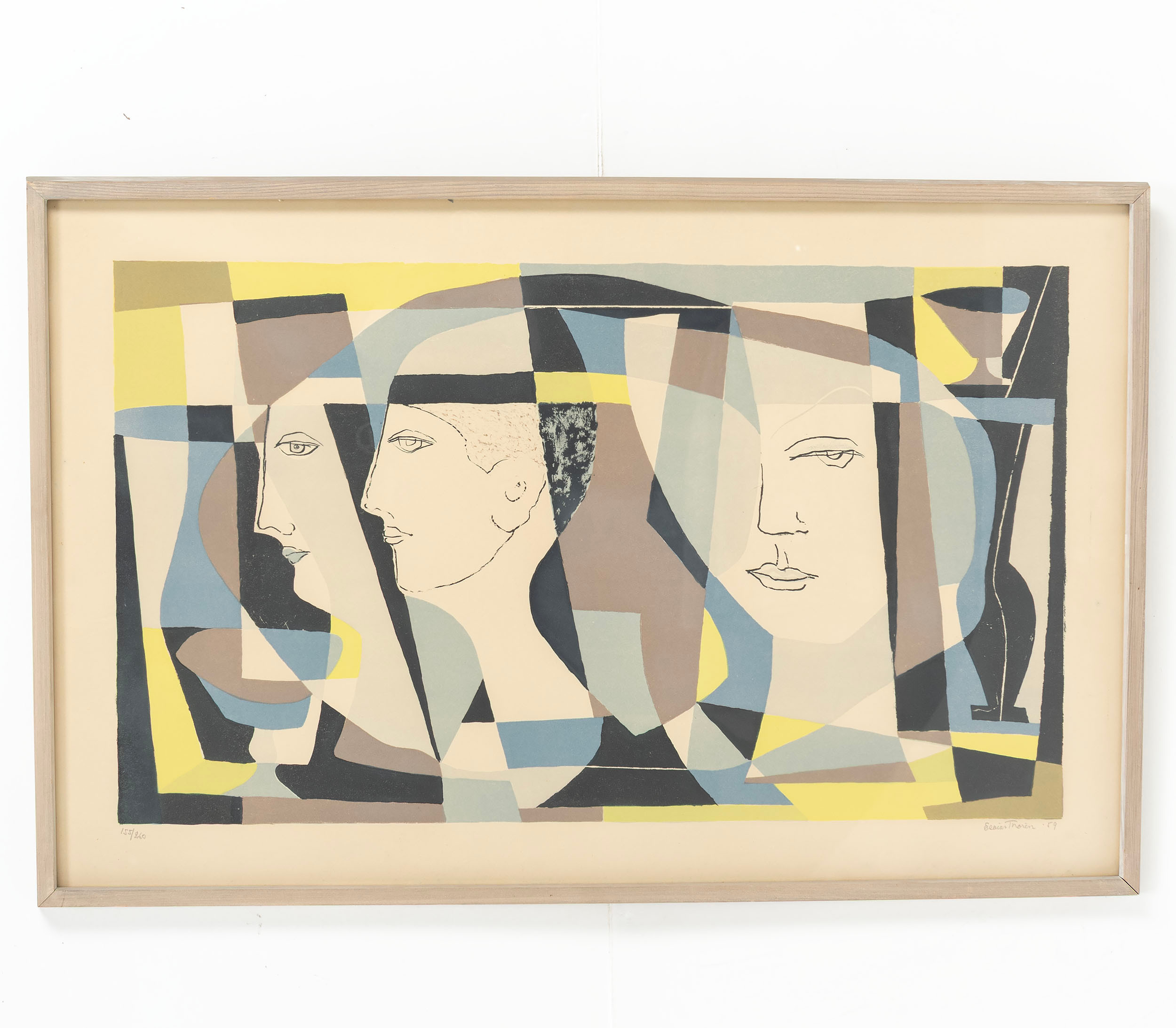 ESAIAS THORÉN. Komposition, färglitografi, signerad & daterad 155/260.