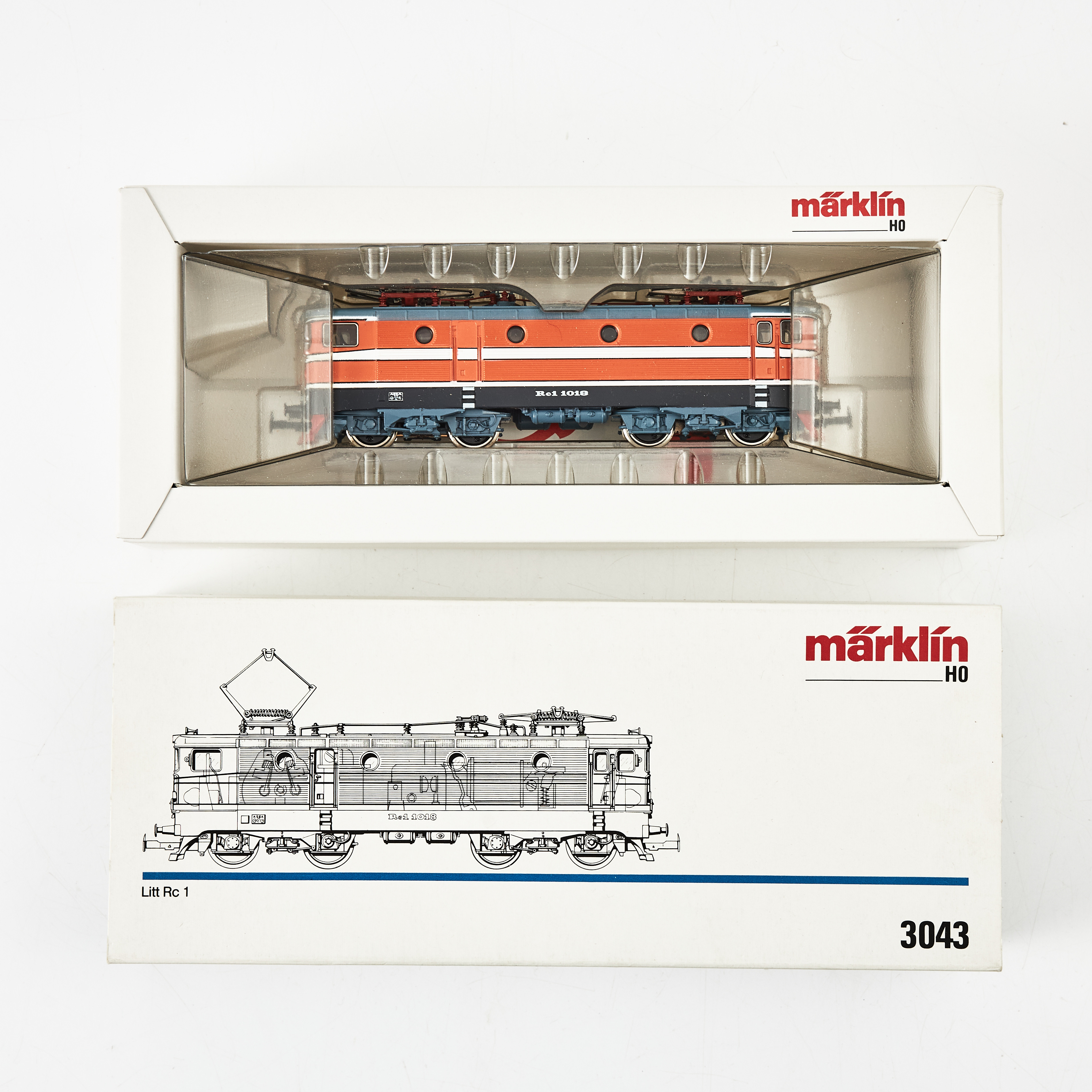 MÄRKLIN, 3043, lok, SJ:s Rc1 1018, HO.
