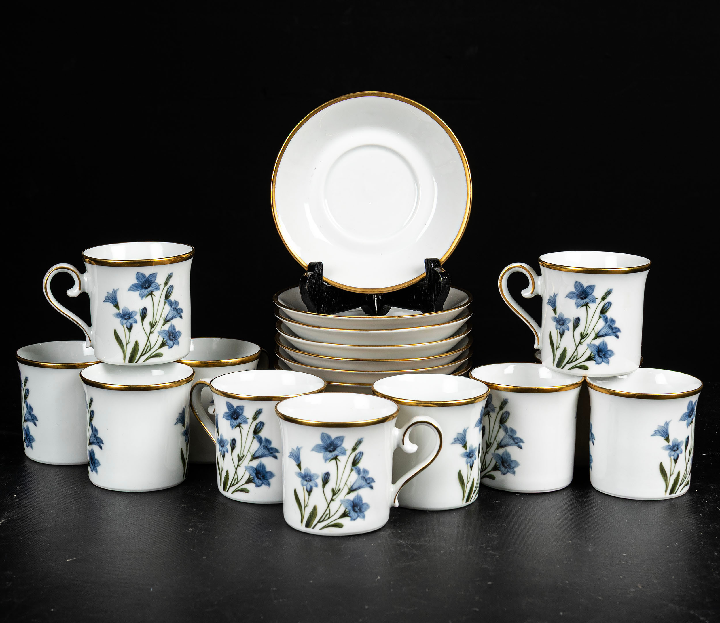 KAFFESERVIS, för 10 personer, 20 delar, Svenska Landskapsblommor, Bavaria.