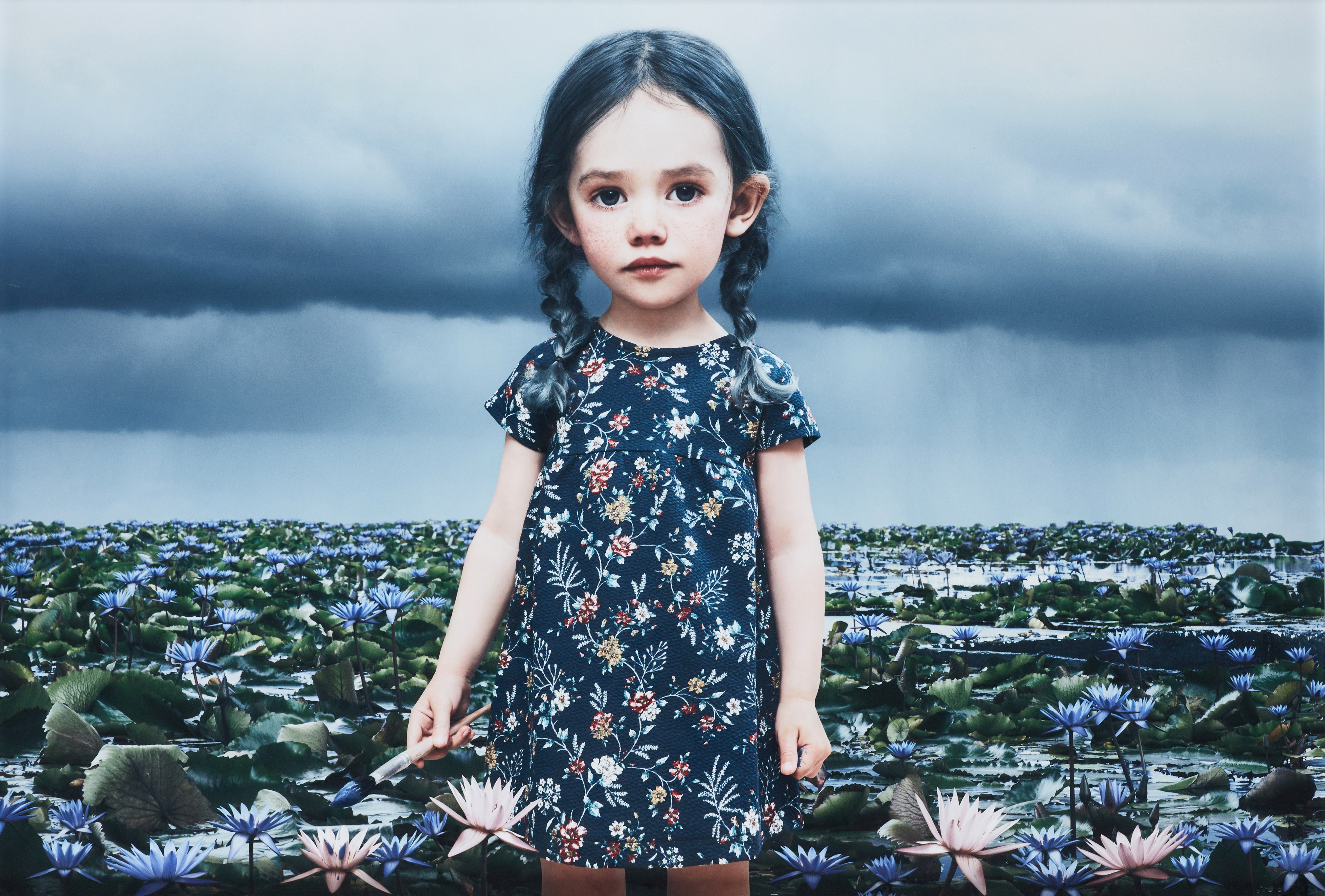 SAGA WENDOTTE (Stockholm född 1989). "Blue Lily", fotografi/Fine art print.