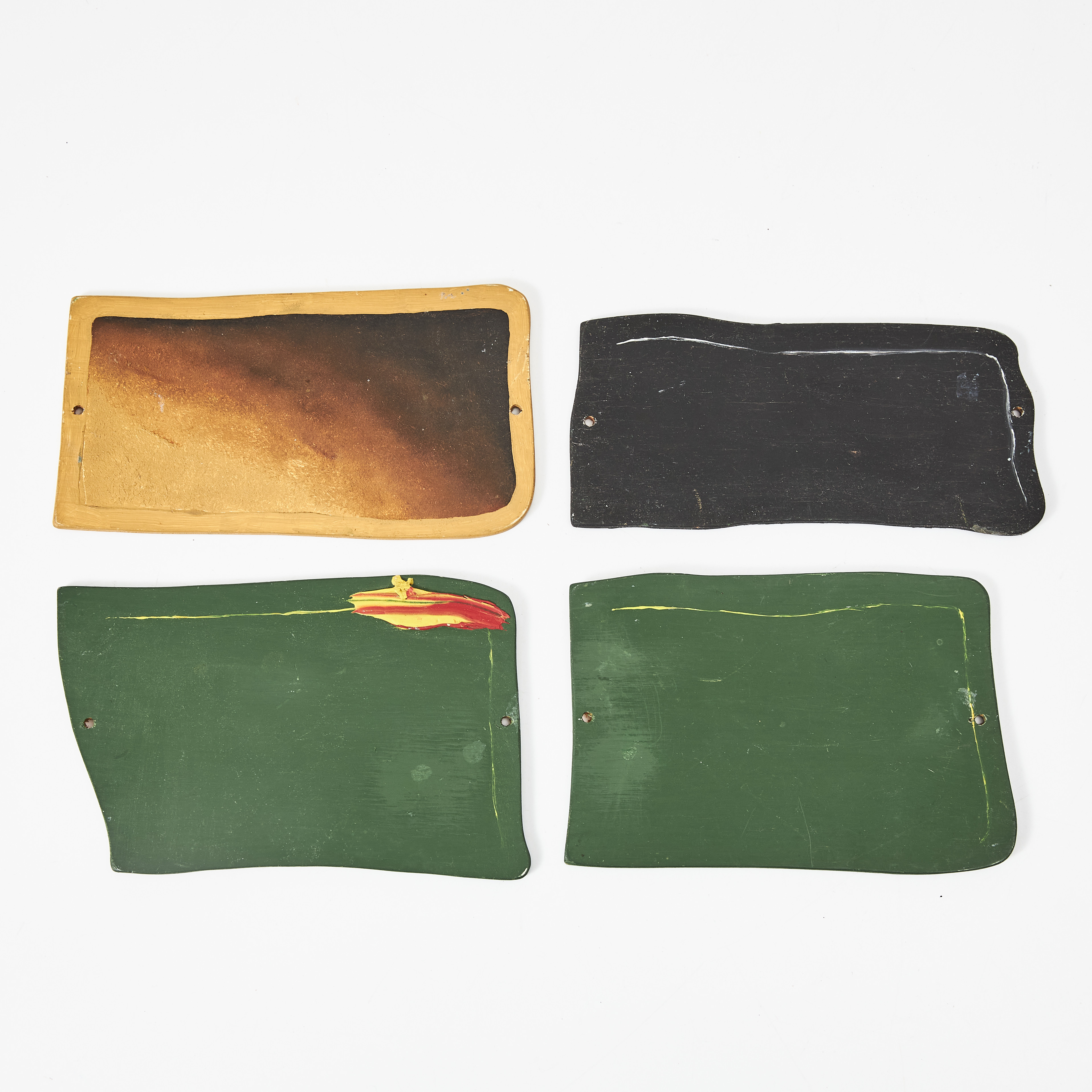 PETTER ZENNSTRÖM (1945-2014). Utan titel, 4 objekt, målad plywood.